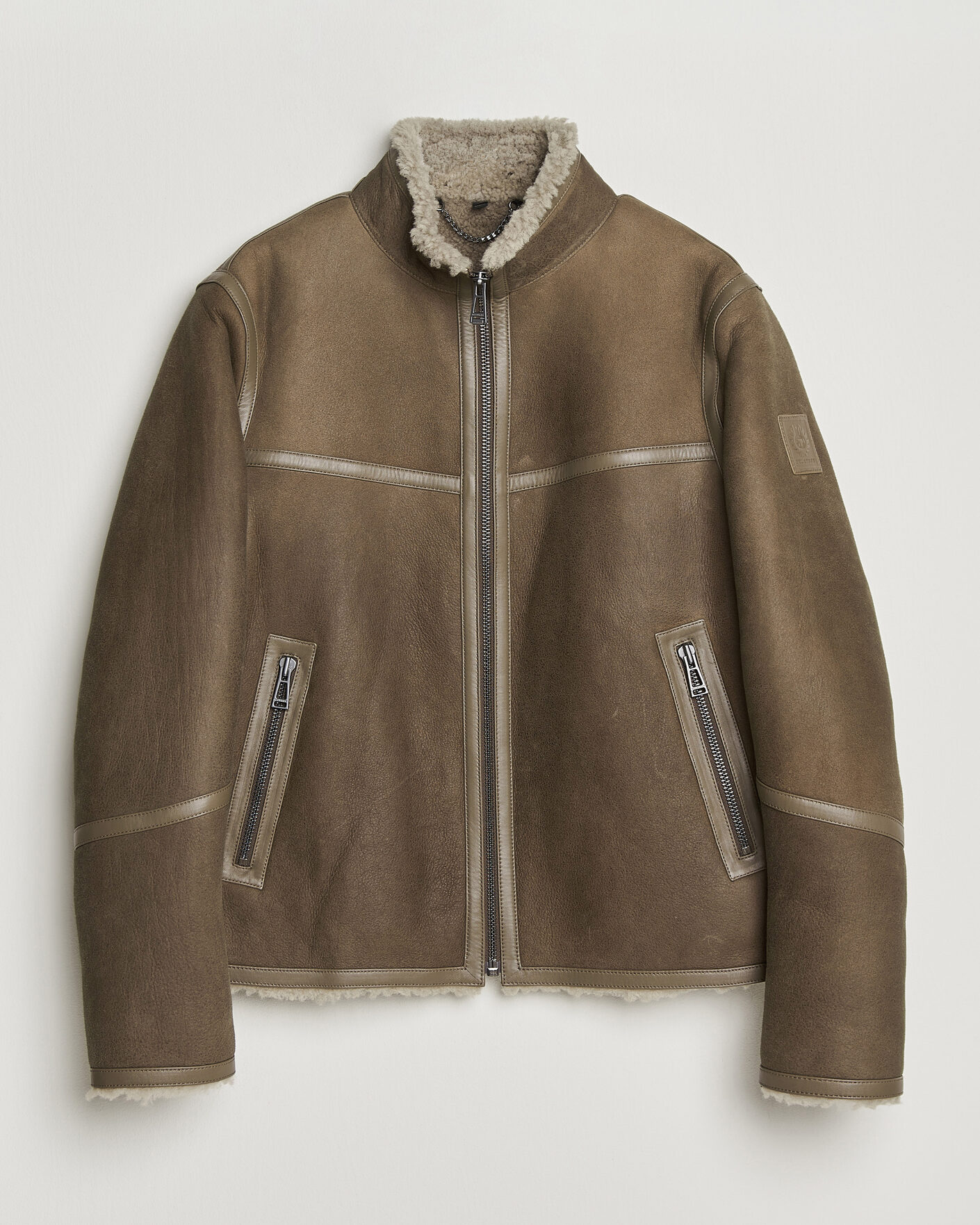Herre | Jakker | Belstaff | Highland Shearling Jacket Dark Dusty Taupe