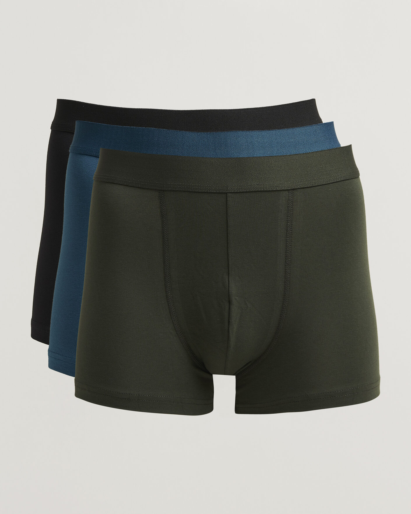 Herre | Undertøj | Bread & Boxers | 3-Pack Boxer Brief Green/Blue/Black