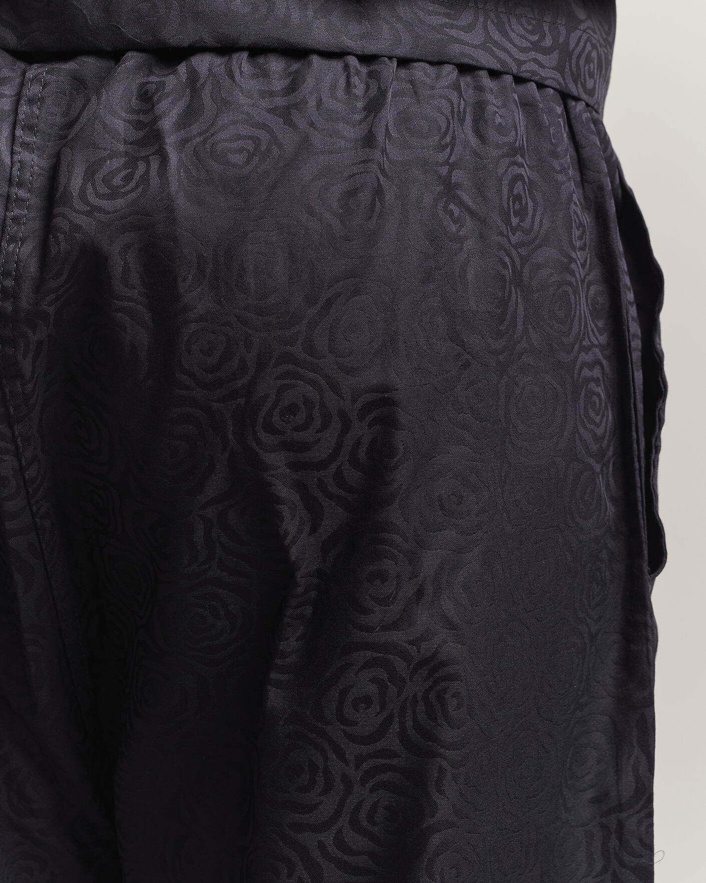 Herre | Pyjamas & Morgenkåber | Derek Rose | Piped Jacquard Cotton Pyjama Set Black