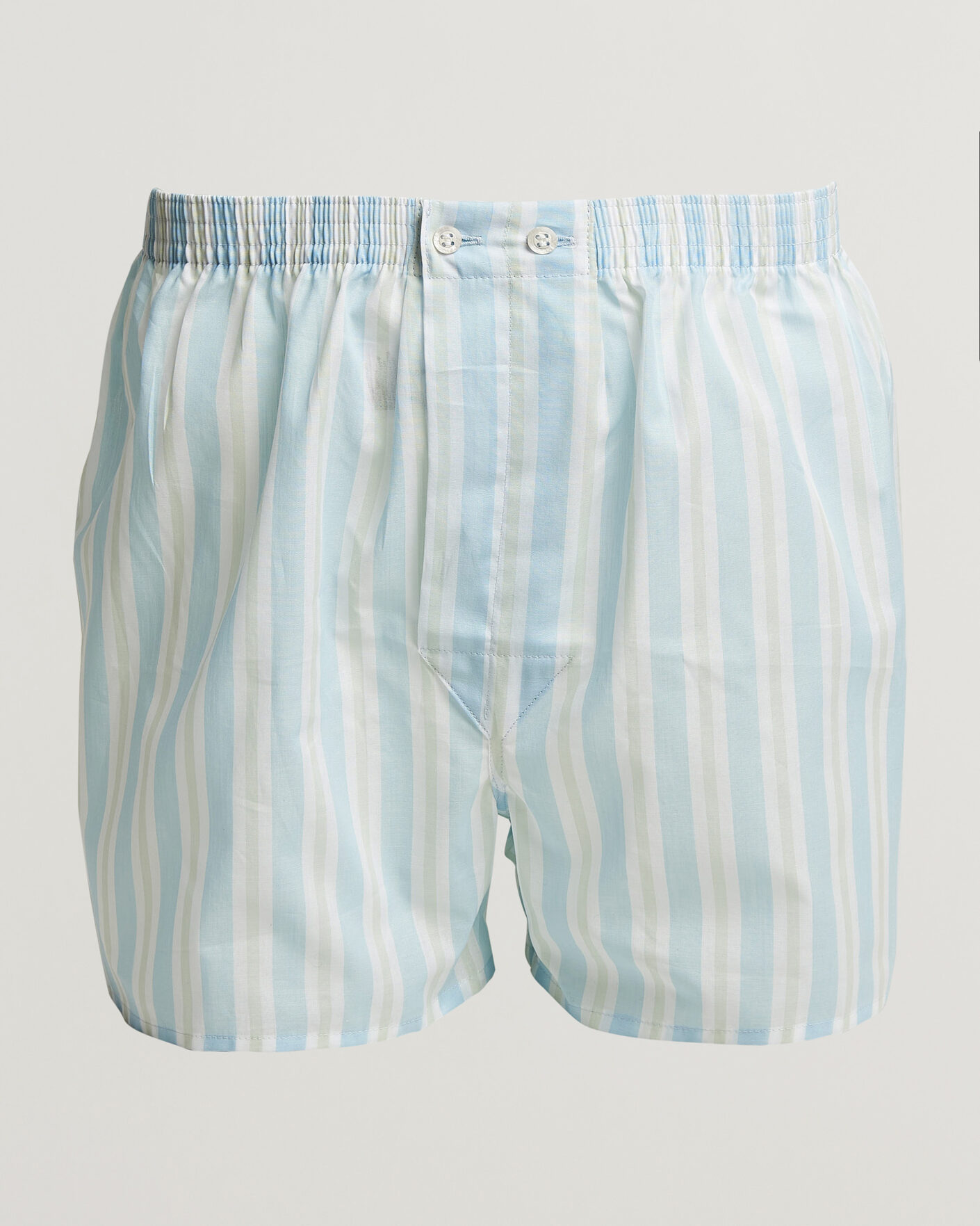 Herre | Undertøj | Derek Rose | Classic Fit Striped Woven Cotton Boxer Shorts Blue/White