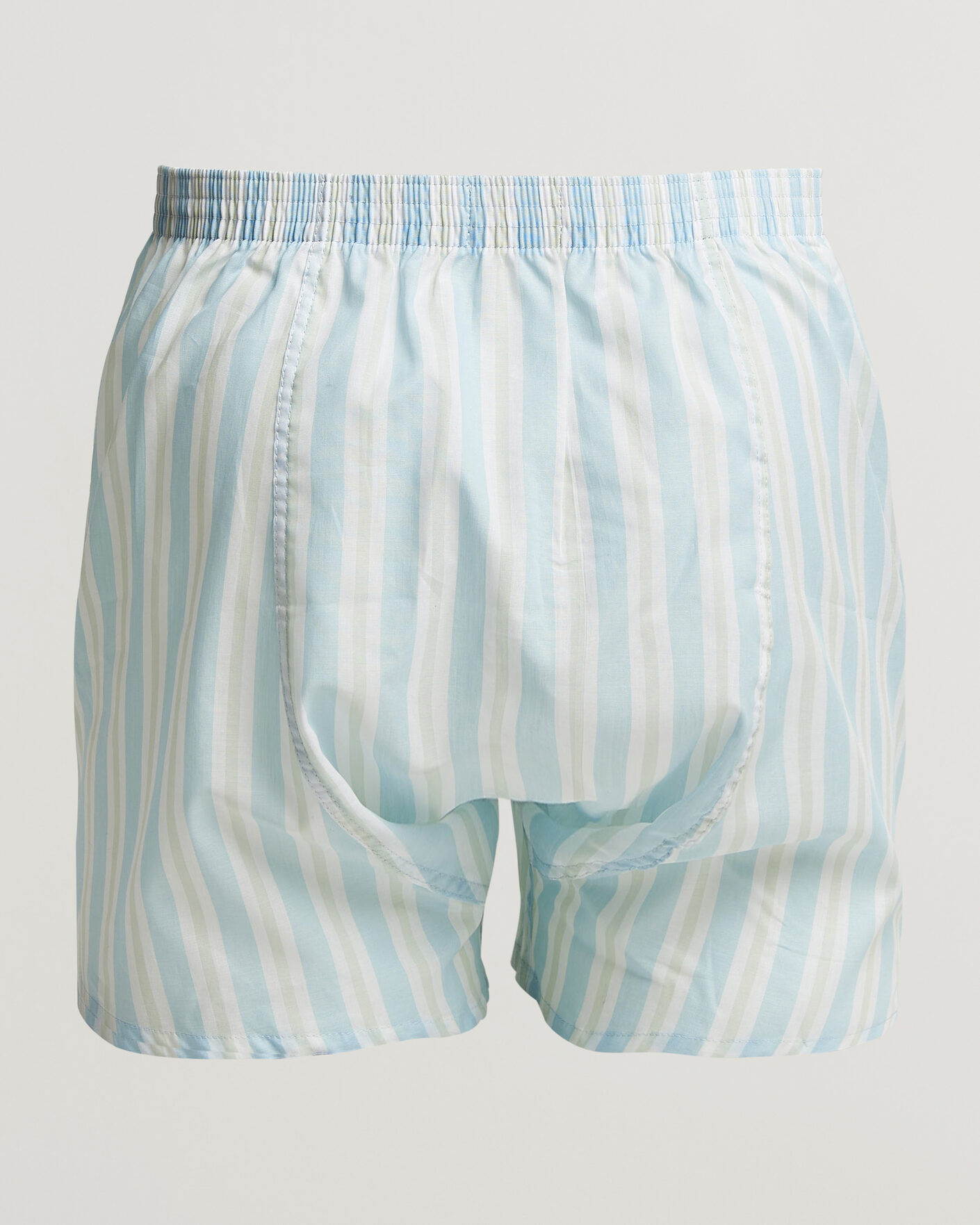Herre | Undertøj | Derek Rose | Classic Fit Striped Woven Cotton Boxer Shorts Blue/White