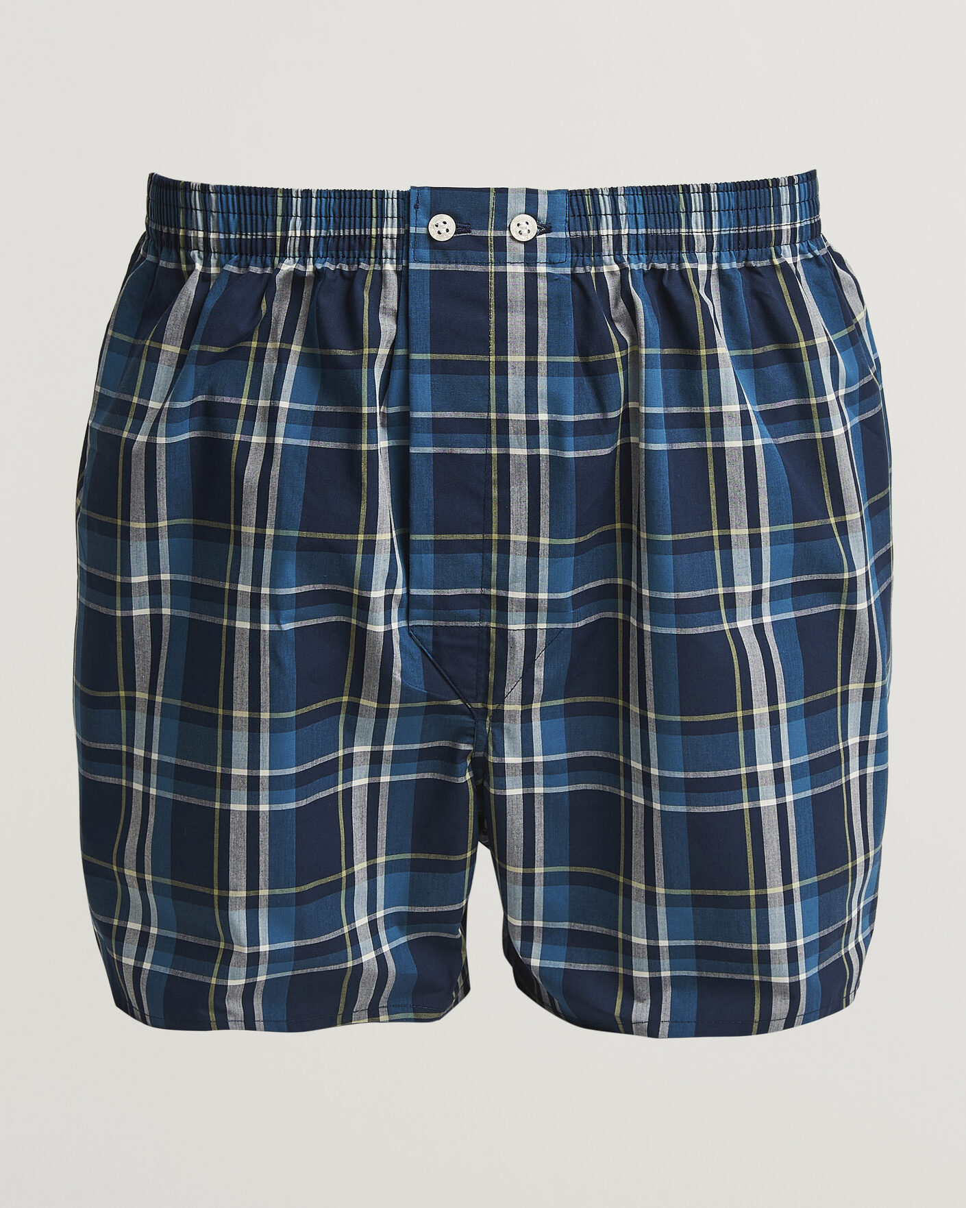 Herre | Undertøj | Derek Rose | Classic Fit Woven Cotton Boxer Shorts Navy