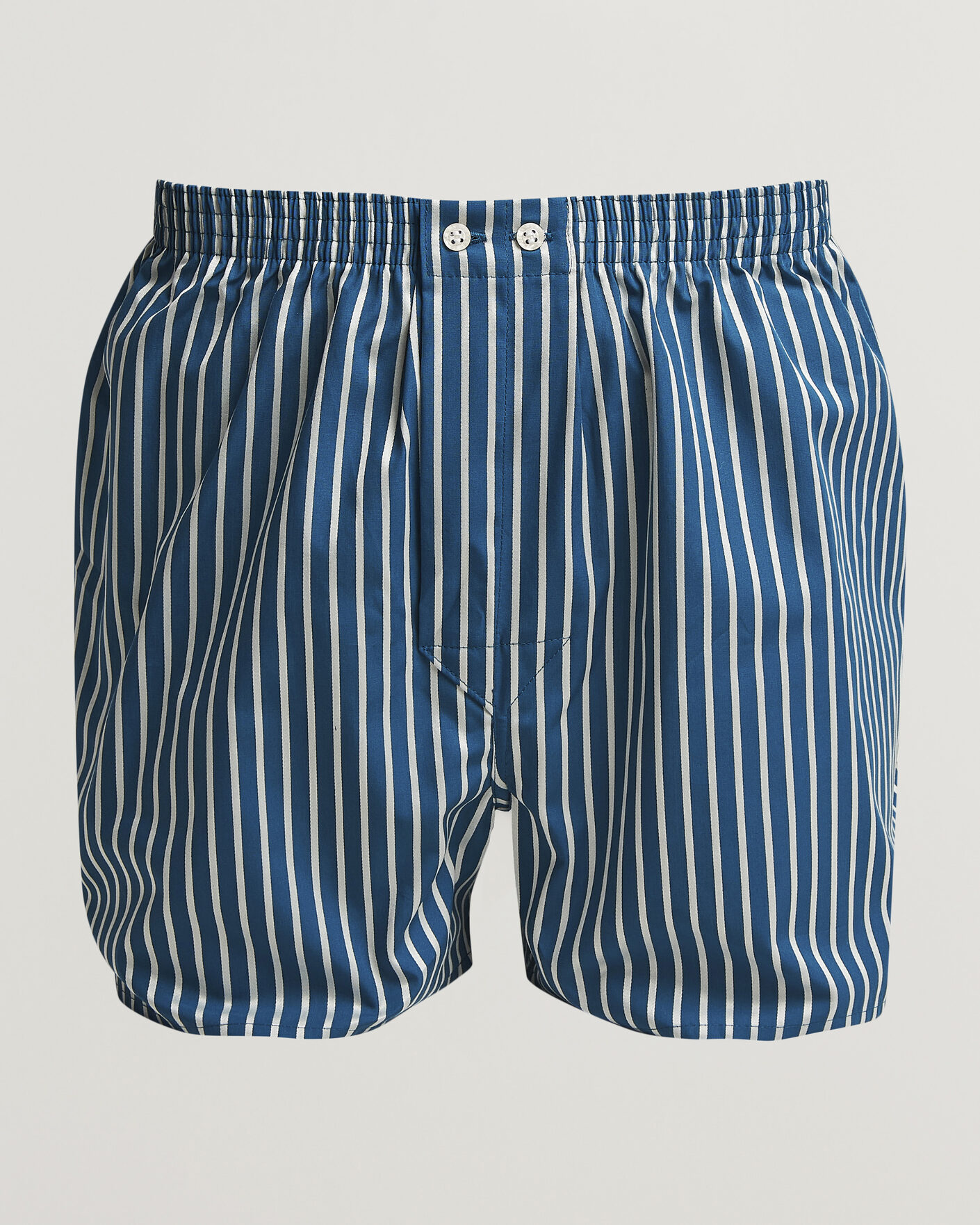 Herre | Undertøj | Derek Rose | Classic Fit Striped Woven Cotton Boxer Shorts Blue/White