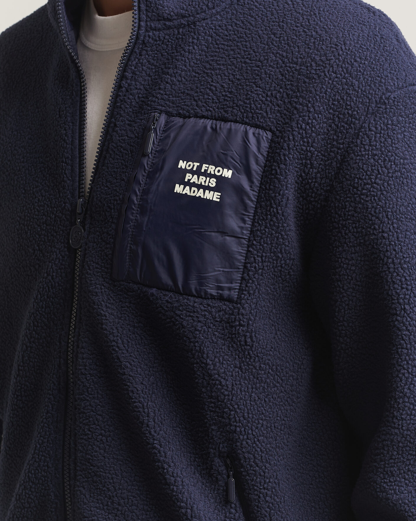 Herre | Trøjer | Drôle de Monsieur | Slogan Sherpa Jacket Navy