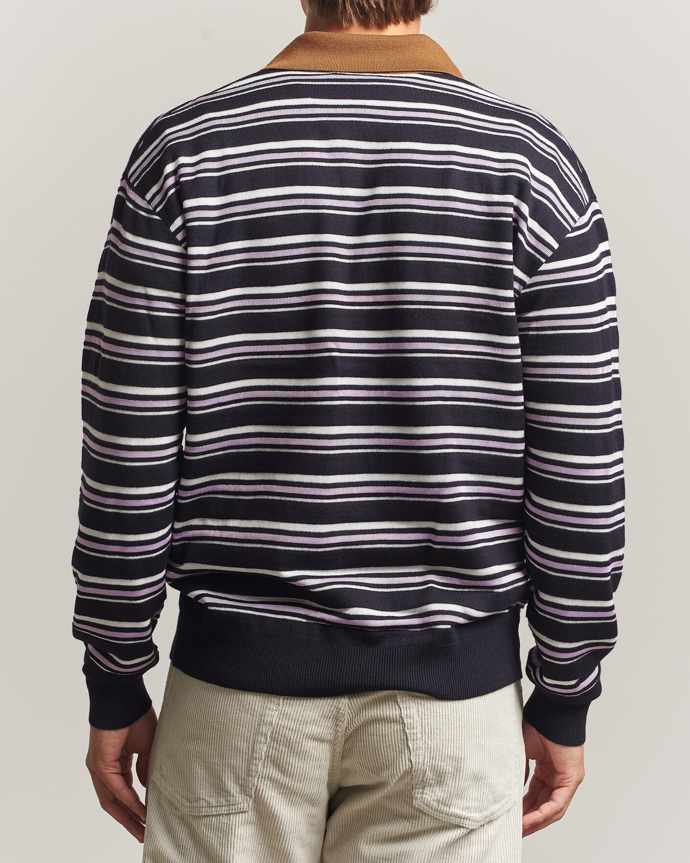 Herre | Trøjer | Drôle de Monsieur | Striped Knitted Rugger Navy Multi