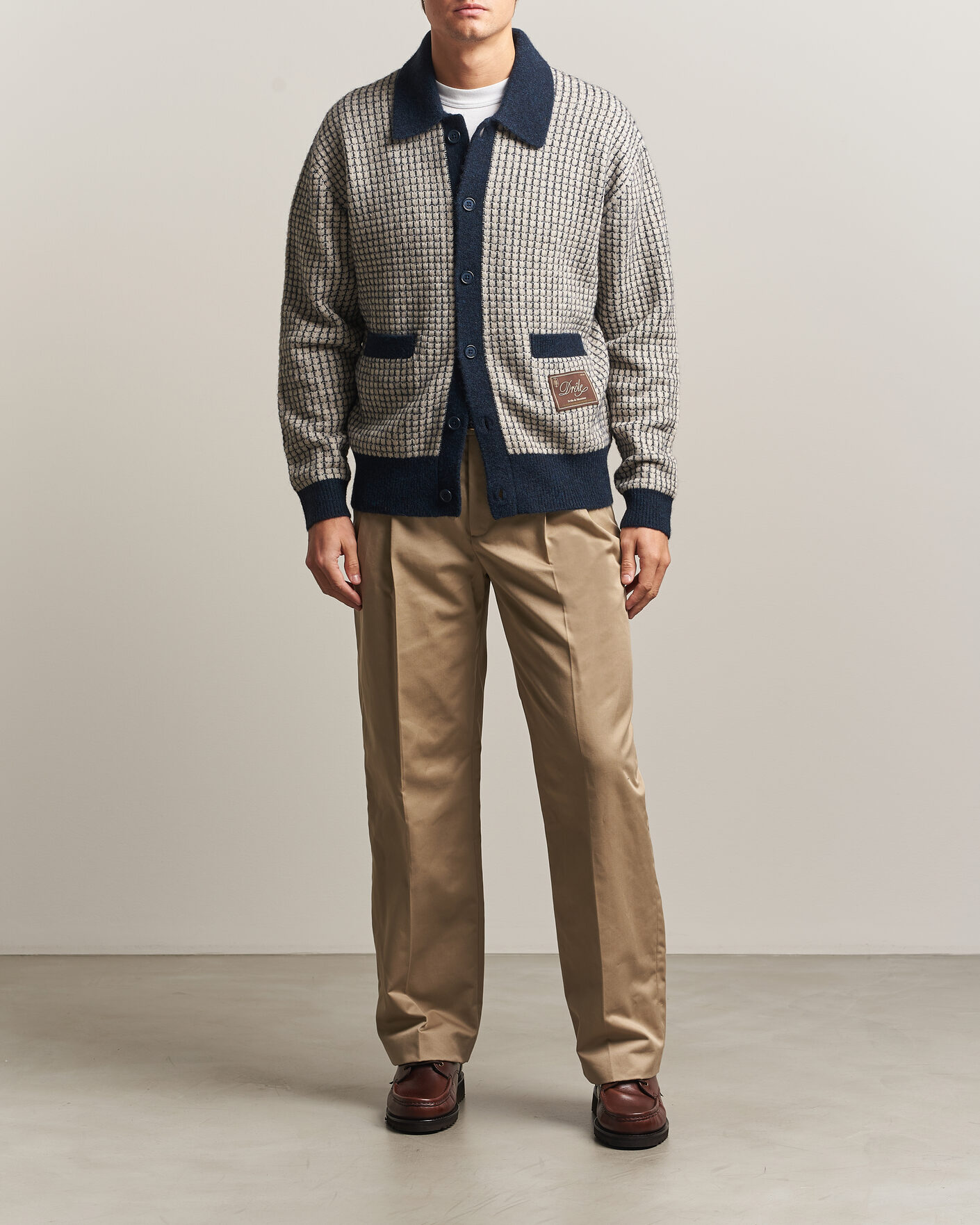 Herre | Bukser | Drôle de Monsieur | Gabardine Pleated Trousers Beige