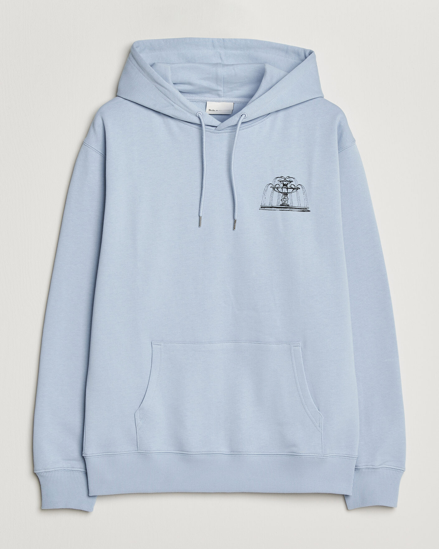 Herre | Trøjer | Drôle de Monsieur | Fountain Printed Hoodie Light Blue