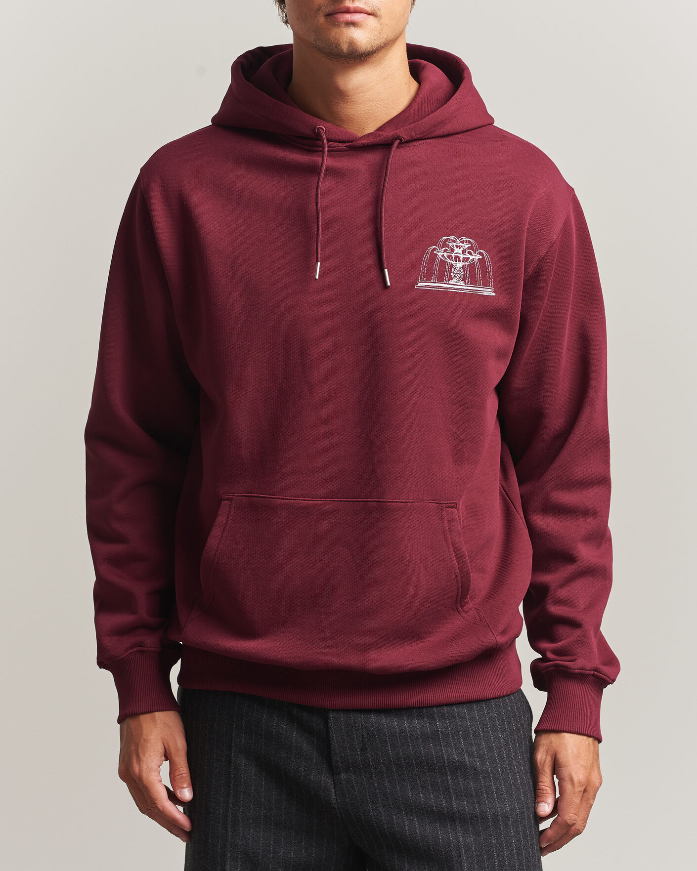 Herre | Trøjer | Drôle de Monsieur | Fountain Printed Hoodie Burgundy