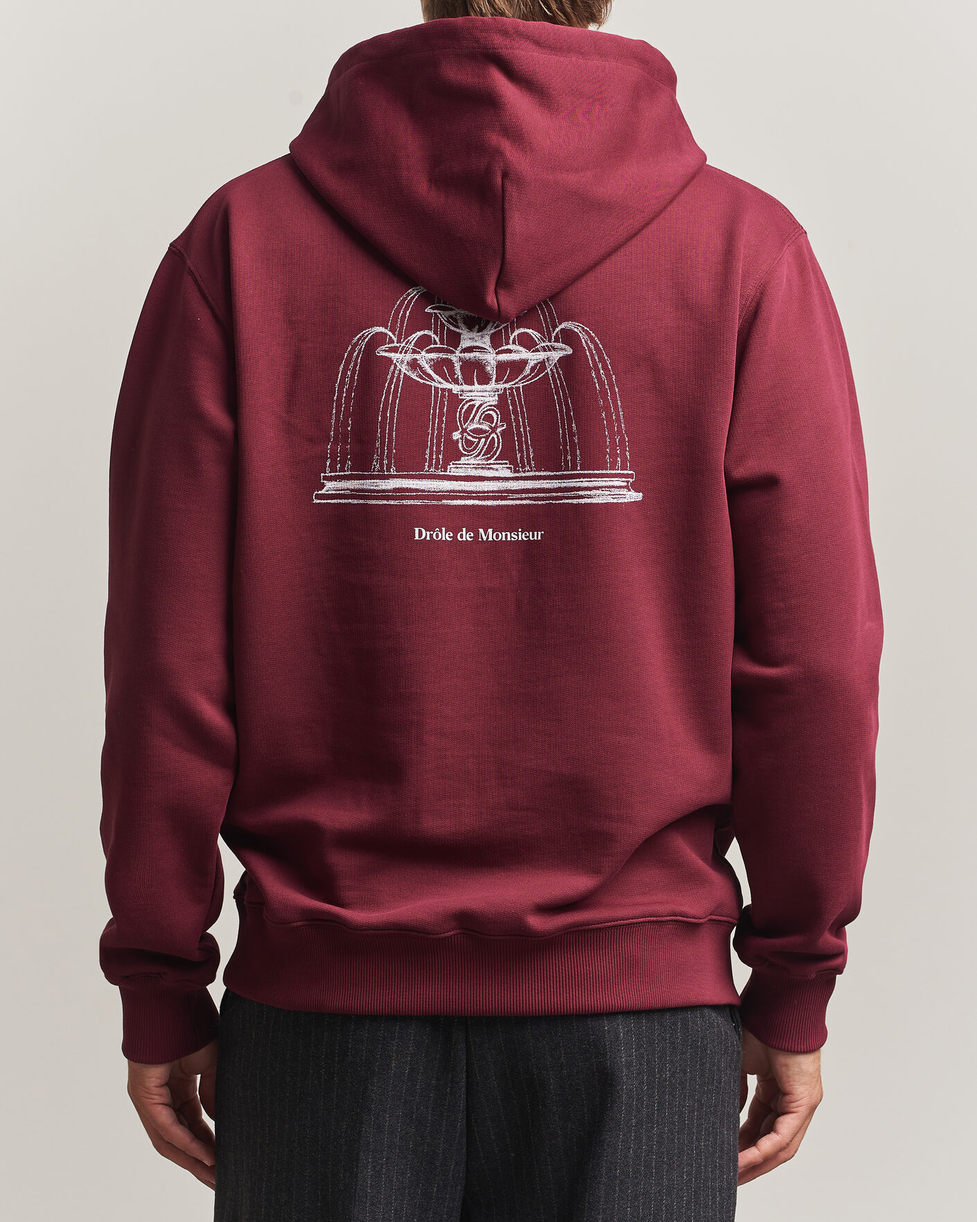 Herre | Trøjer | Drôle de Monsieur | Fountain Printed Hoodie Burgundy