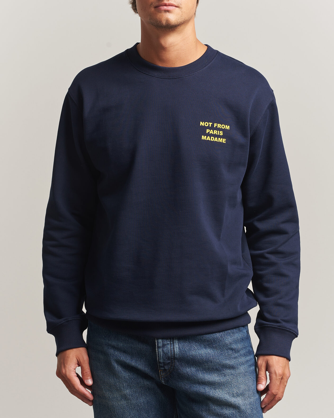 Herre | Trøjer | Drôle de Monsieur | Bold Slogan Sweatshirt Navy