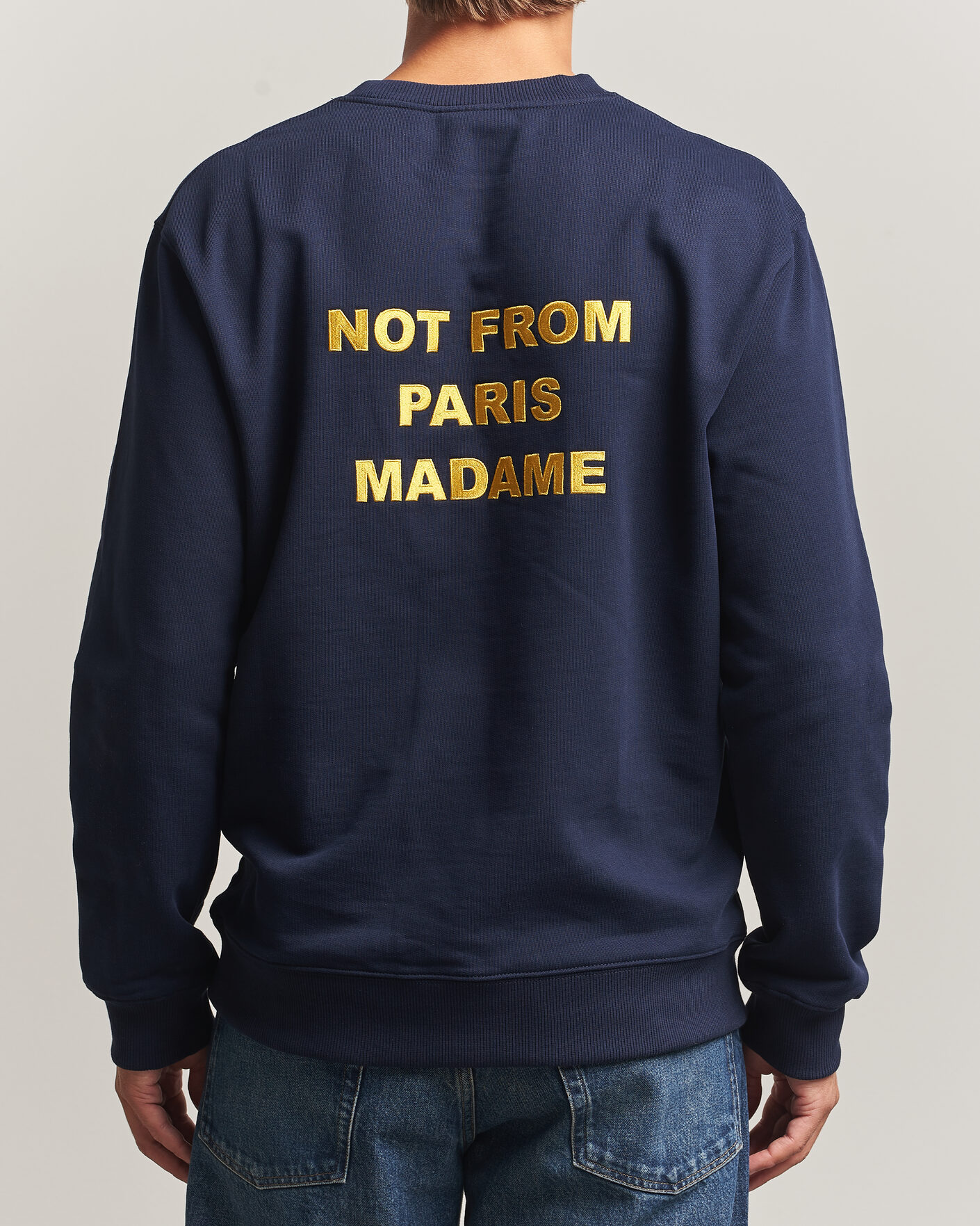 Herre | Trøjer | Drôle de Monsieur | Bold Slogan Sweatshirt Navy