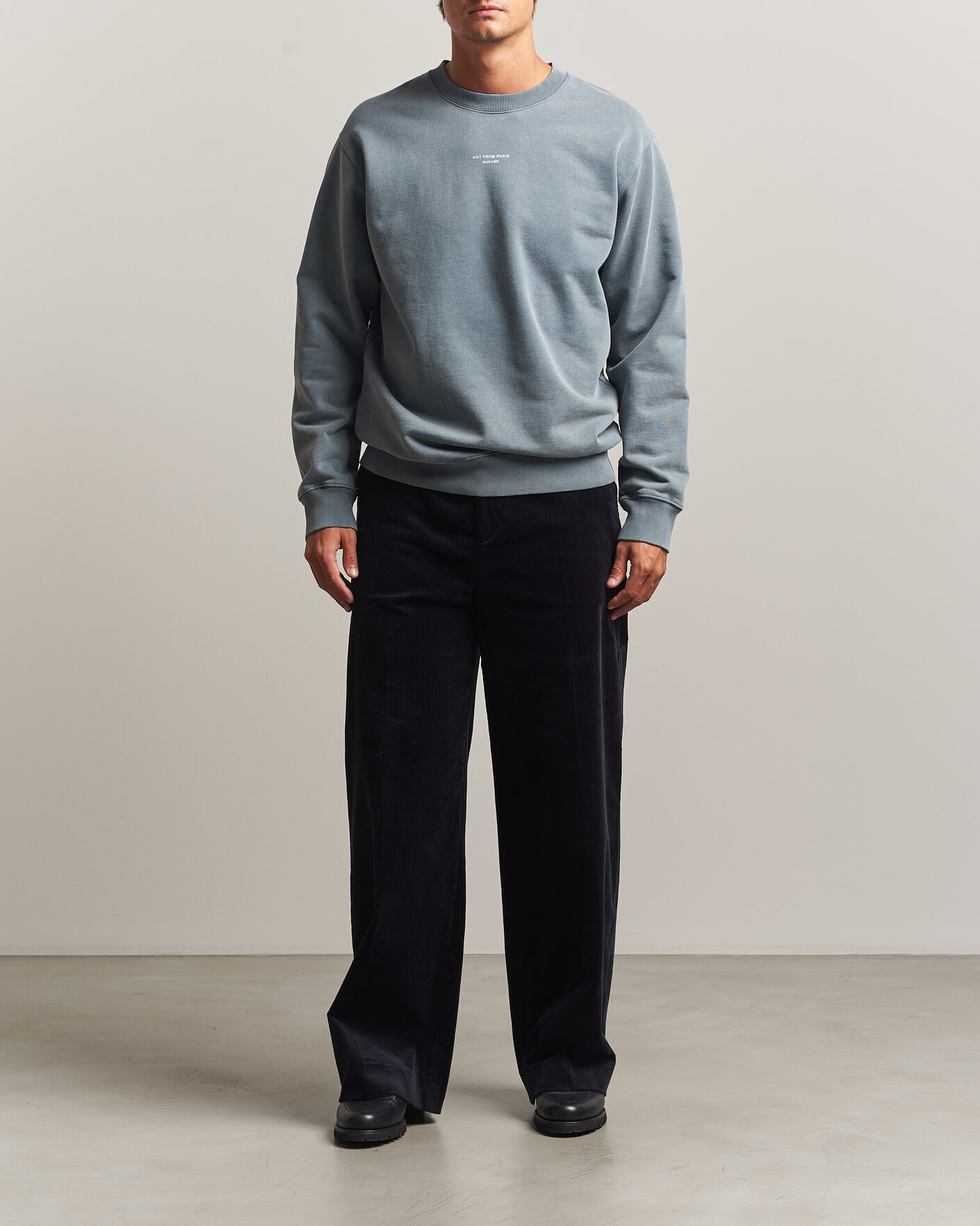 Herre | Trøjer | Drôle de Monsieur | Classic Slogan Sweatshirt Dark Grey