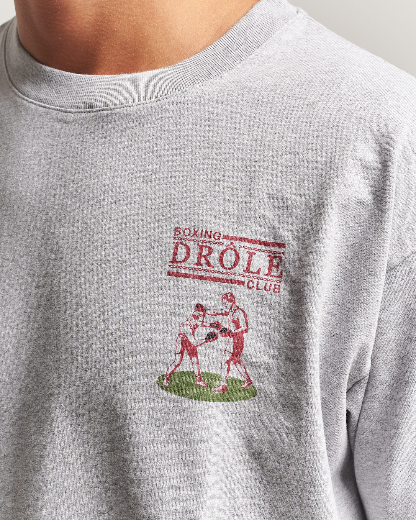 Herre | T-Shirts | Drôle de Monsieur | Boxers T-Shirt Grey Melange