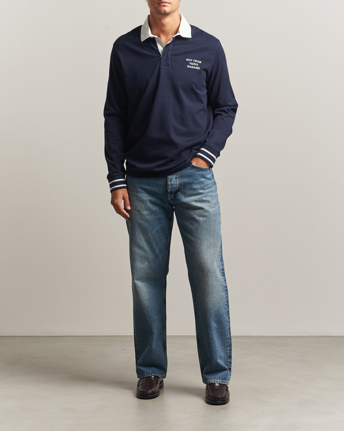 Herre | Trøjer | Drôle de Monsieur | Slogan Rugger Navy