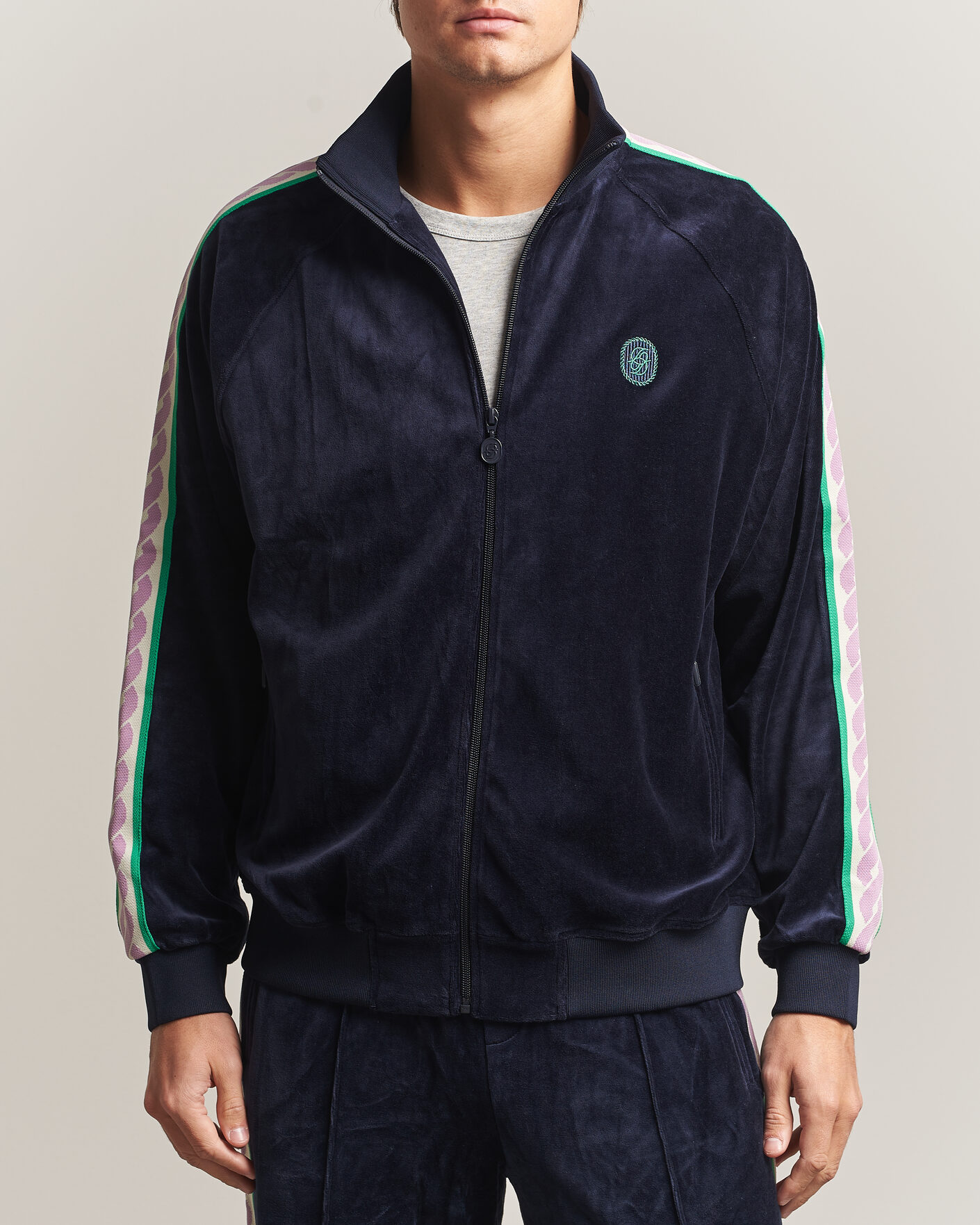 Herre | Trøjer | Drôle de Monsieur | Survêtement Velours Track Jacket Navy