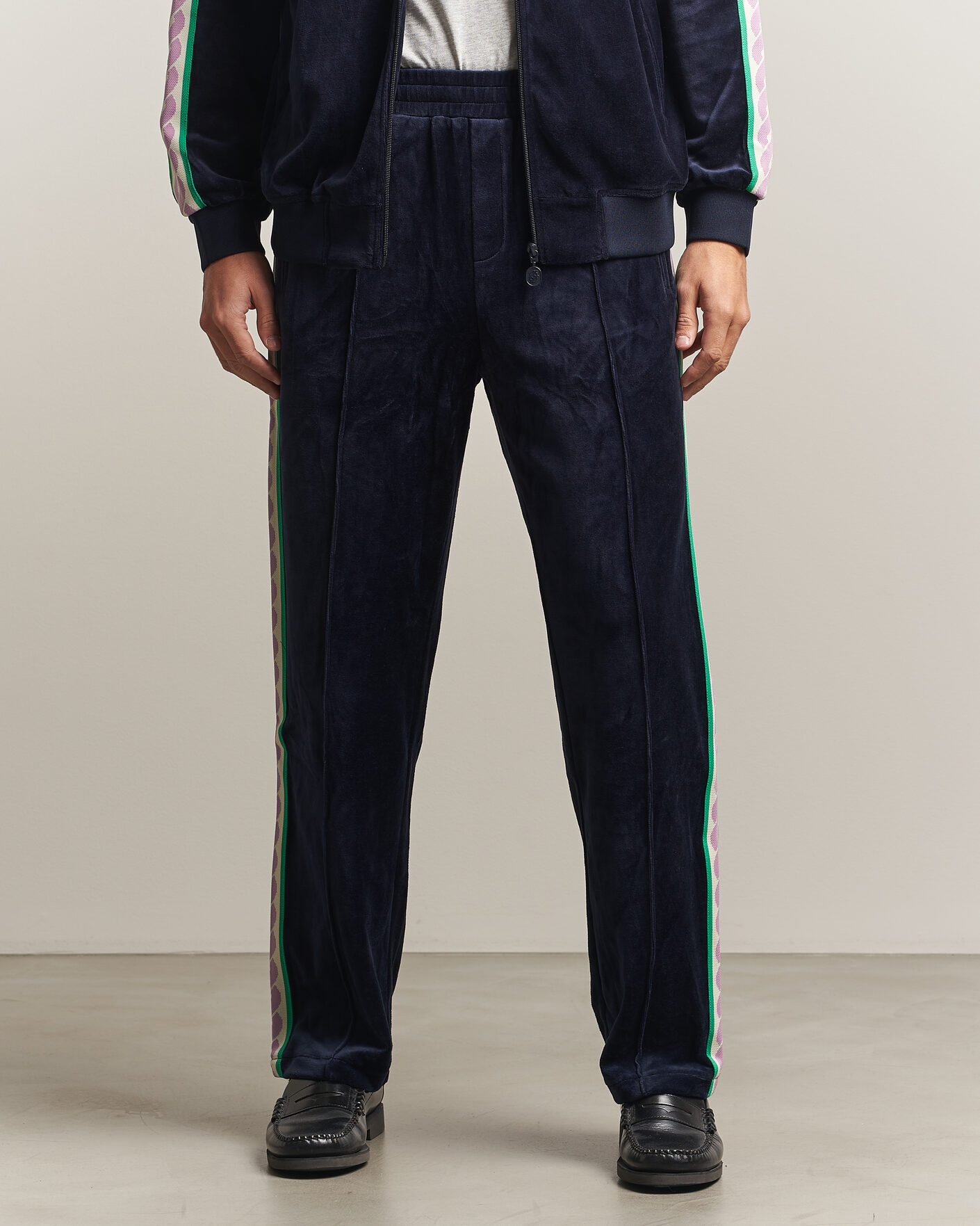 Herre | Bukser | Drôle de Monsieur | Survêtement Velours Track Pants Navy