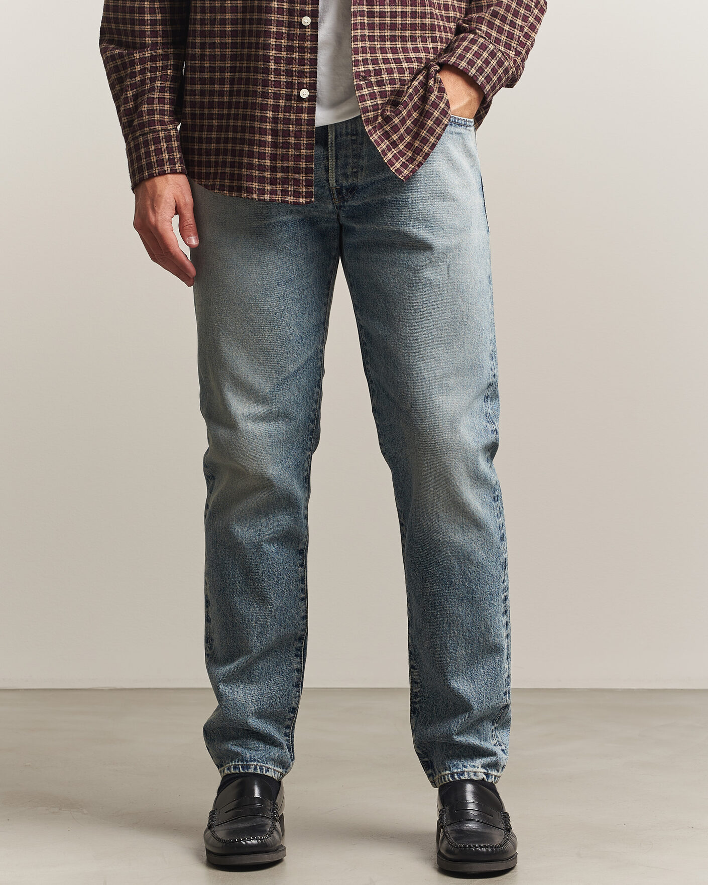 Herre | Jeans | EDWIN | Regular Tapered Rainbow Selvage Jeans Light Used