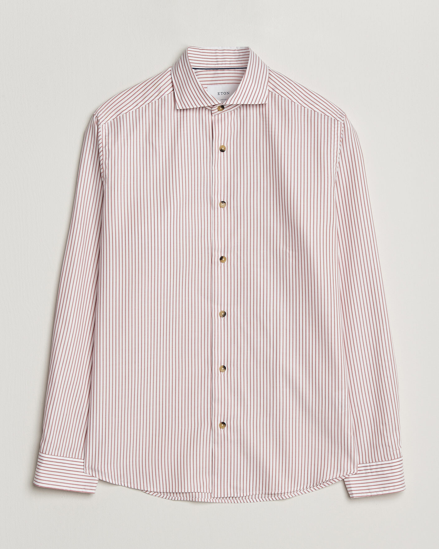Herre | Skjorter | Eton | Casual Fit Signature Oxford Striped Shirt Orange