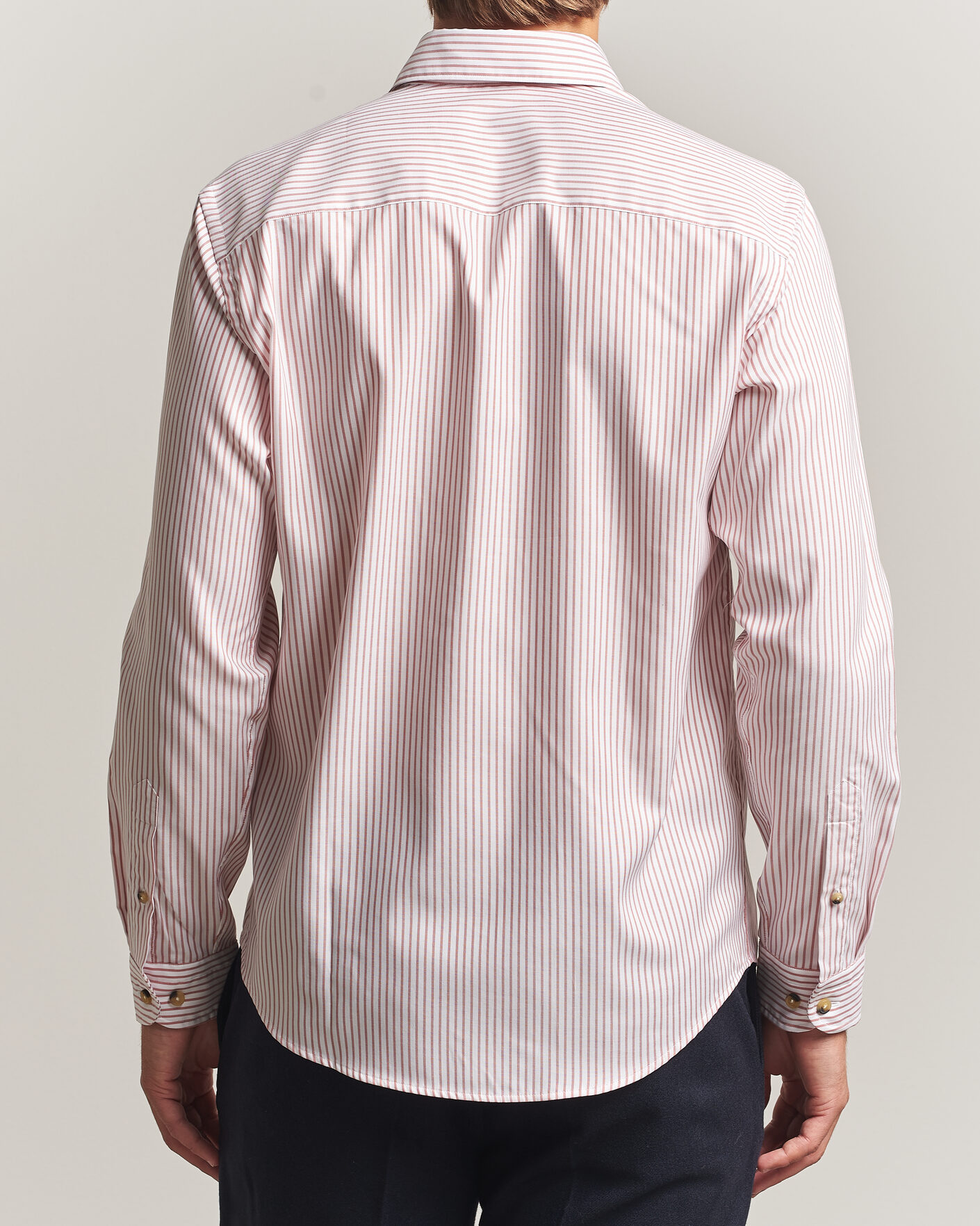 Herre | Skjorter | Eton | Casual Fit Signature Oxford Striped Shirt Orange
