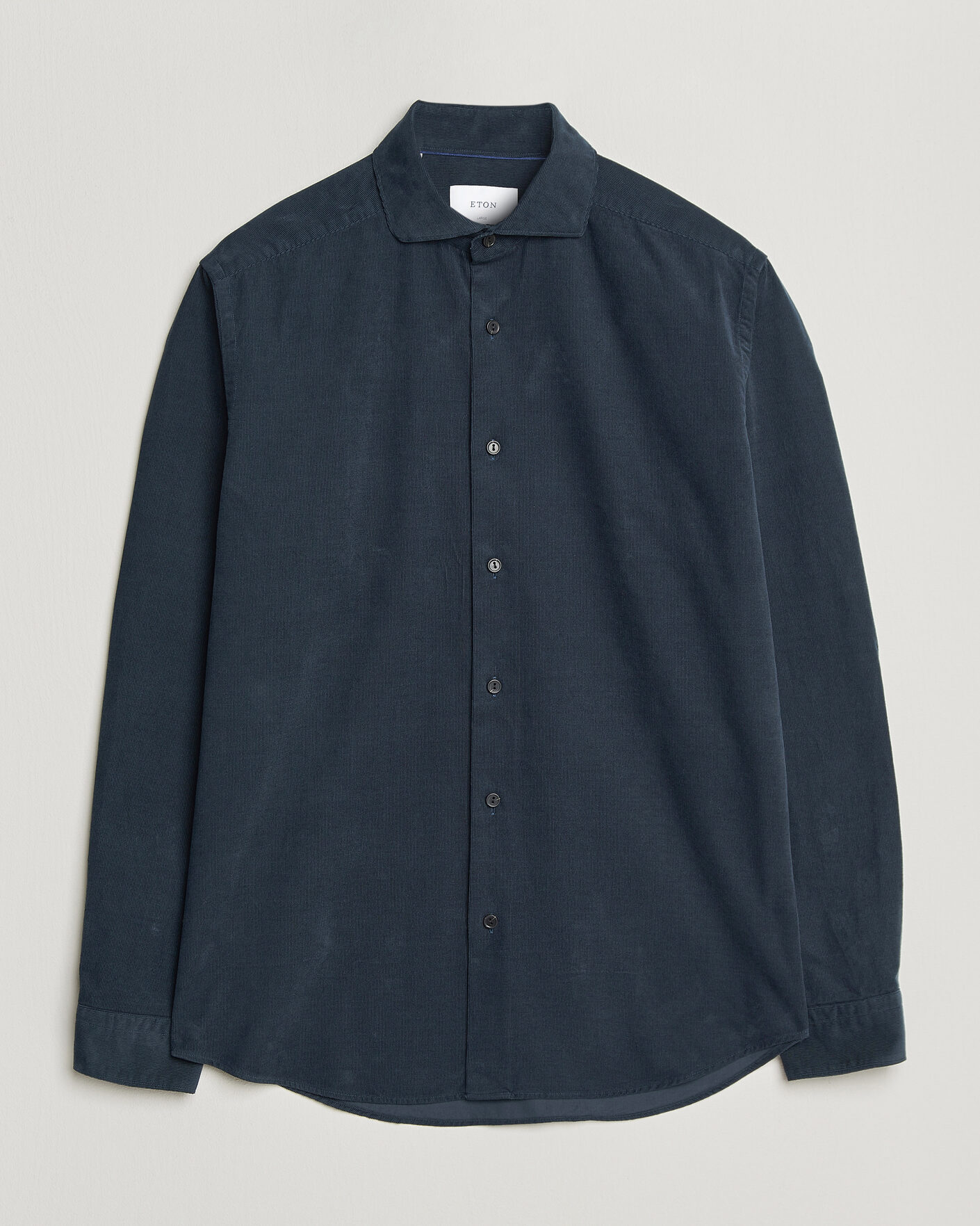 Herre | Skjorter | Eton | Casual Fit Corduroy Shirt Navy Blue