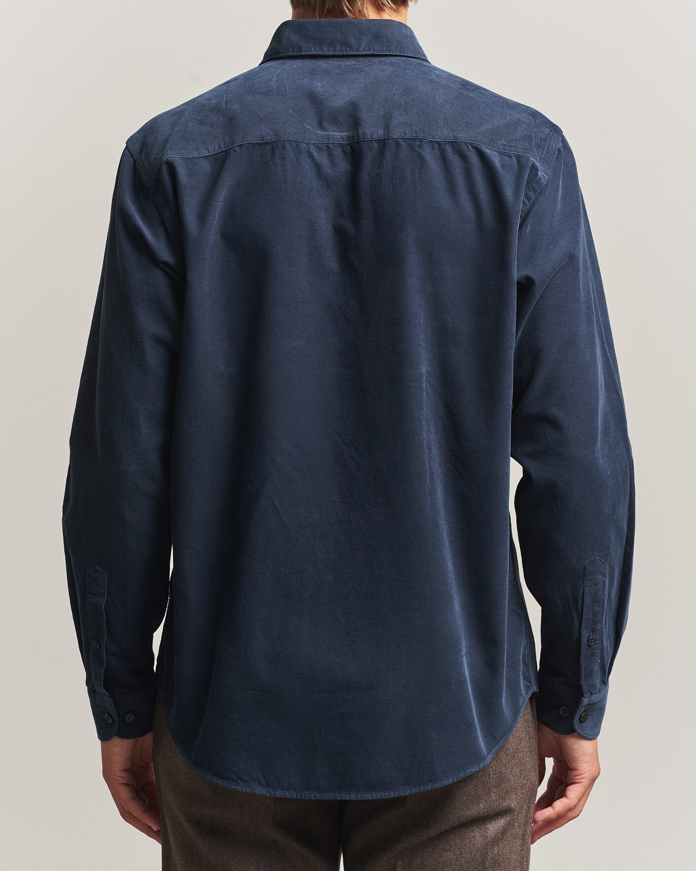 Herre | Skjorter | Eton | Casual Fit Corduroy Shirt Navy Blue