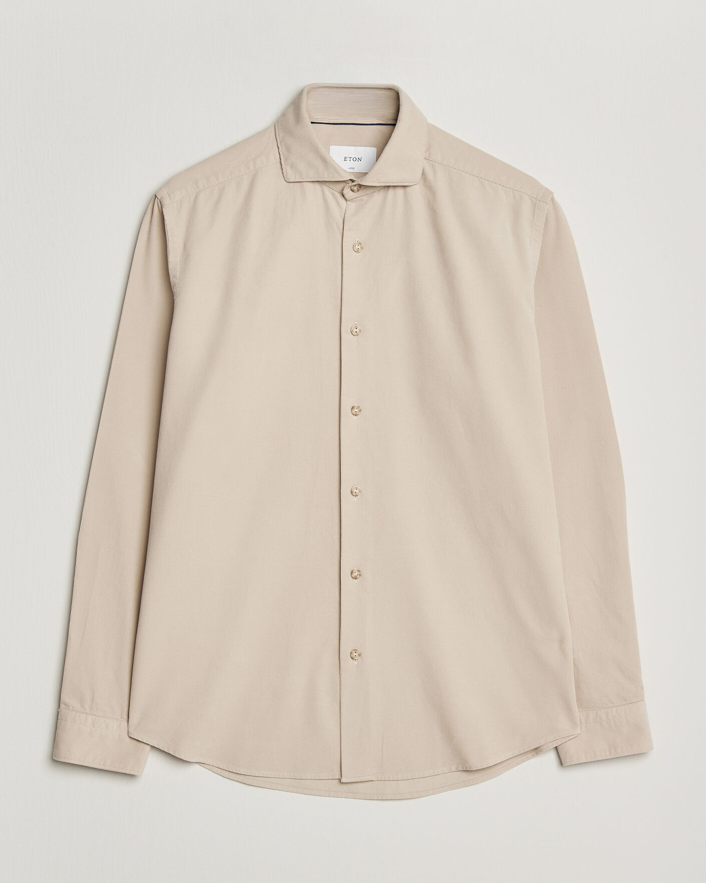 Herre | Skjorter | Eton | Casual Fit Corduroy Shirt Beige