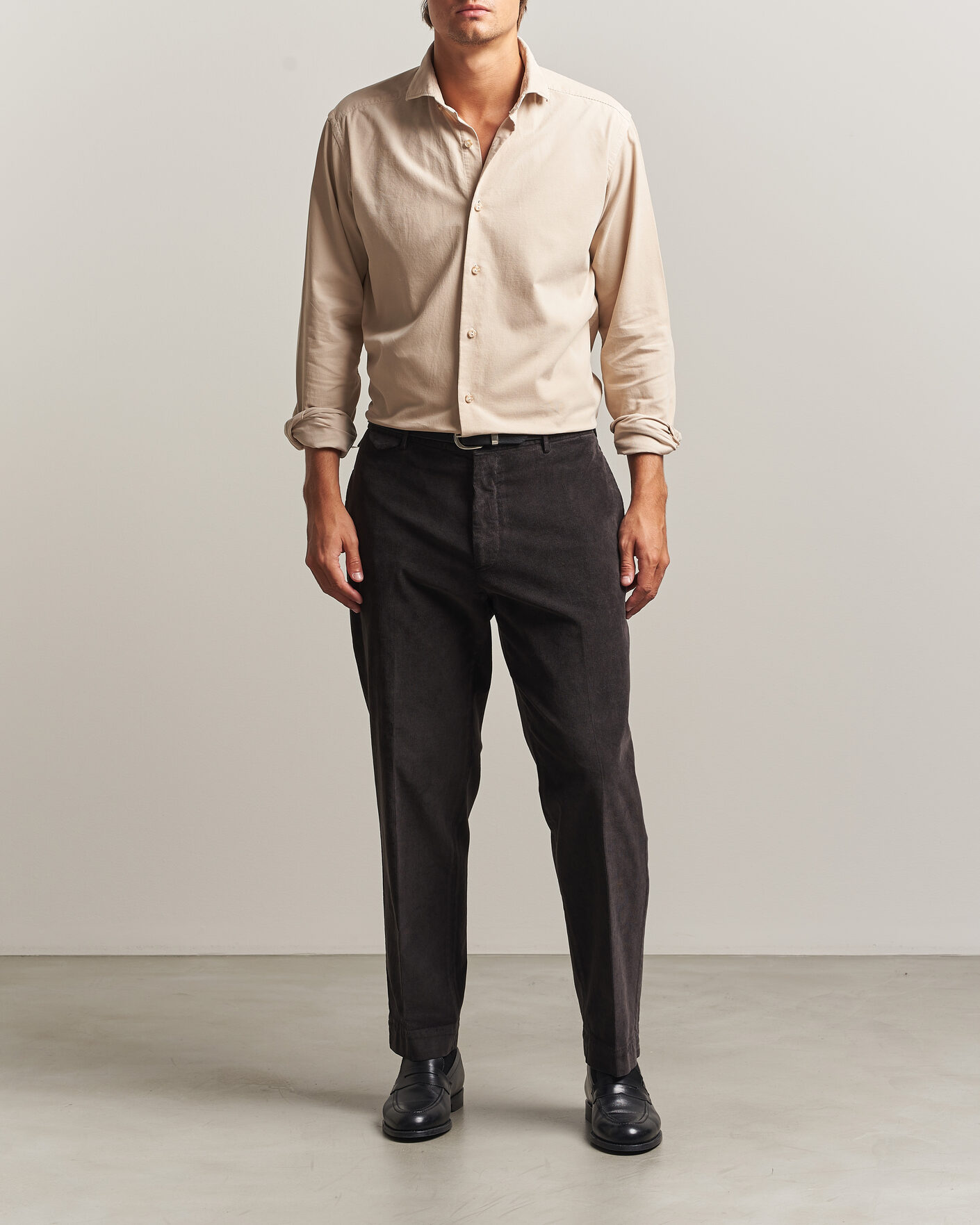 Herre | Skjorter | Eton | Casual Fit Corduroy Shirt Beige