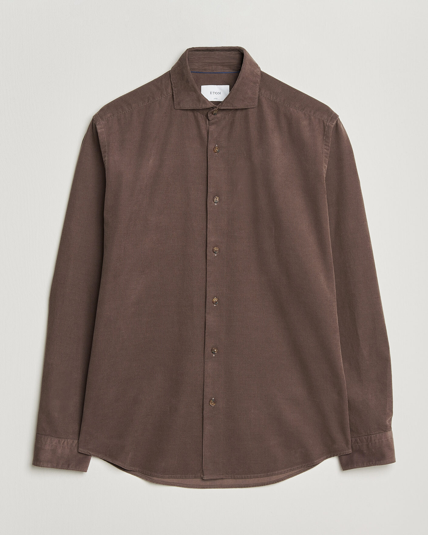 Herre | Skjorter | Eton | Casual Fit Corduroy Shirt Dark Brown