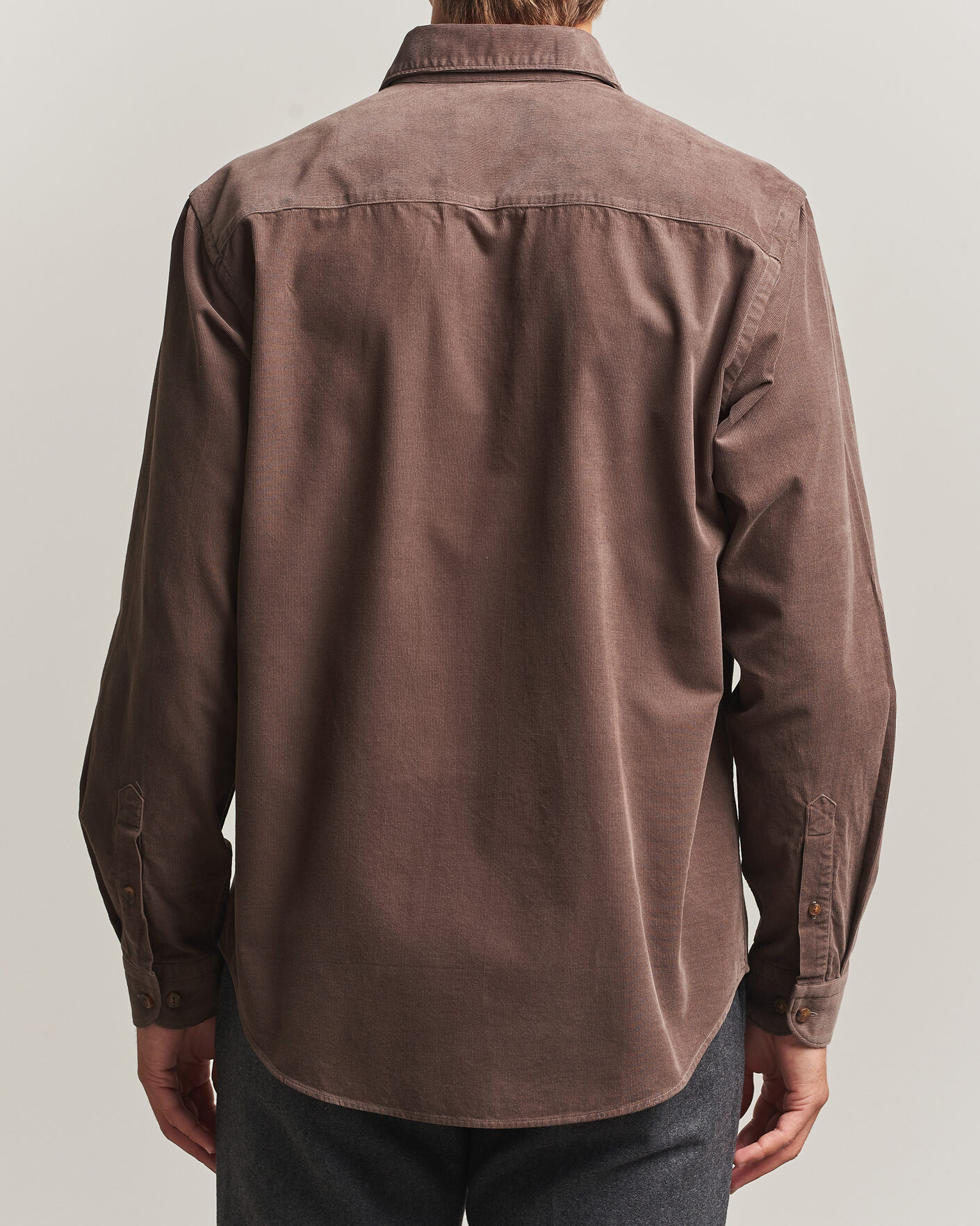 Herre | Skjorter | Eton | Casual Fit Corduroy Shirt Dark Brown