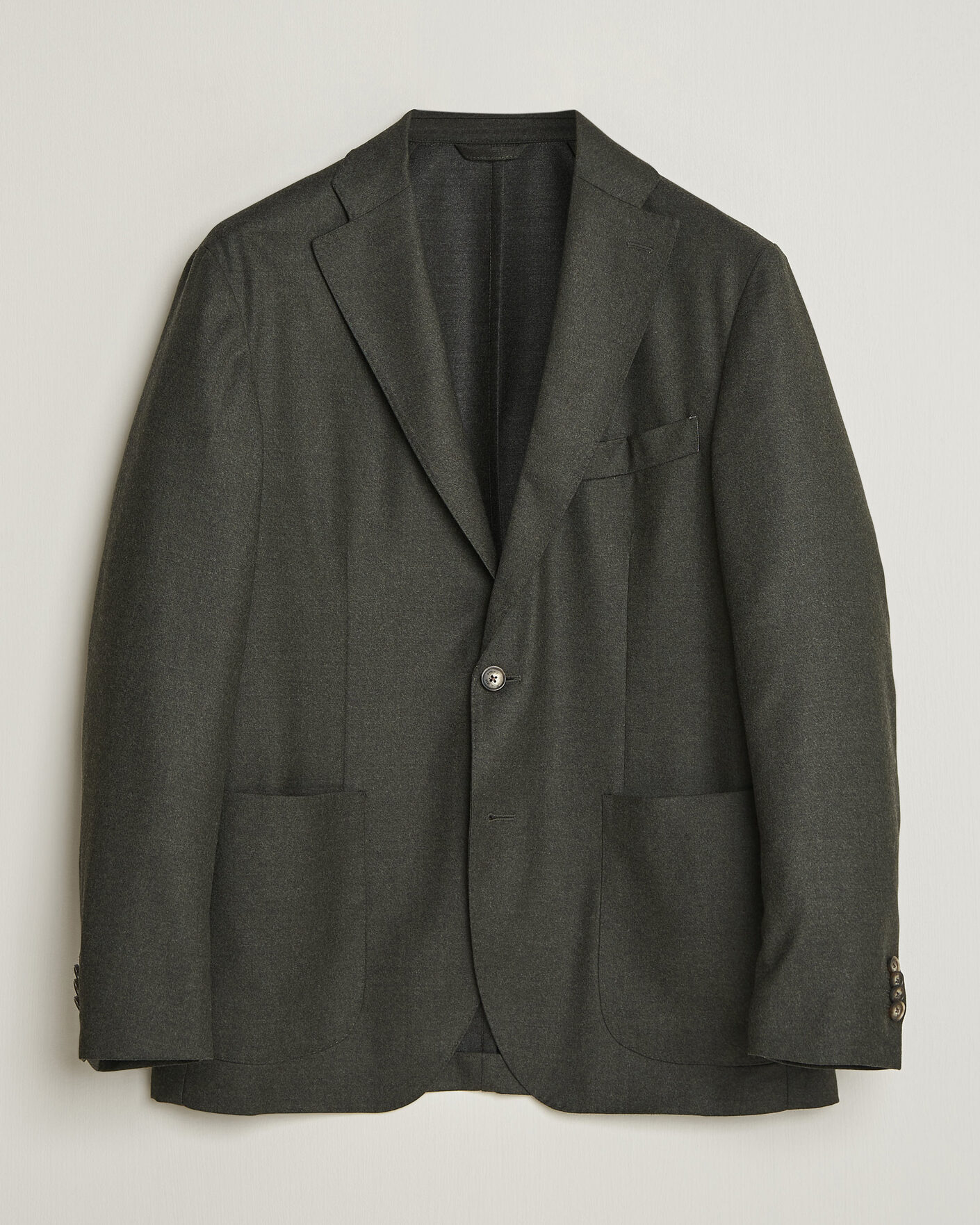 Herre | Blazere & jakker | Eton | Wool Flannel Soft Jacket Dark Green