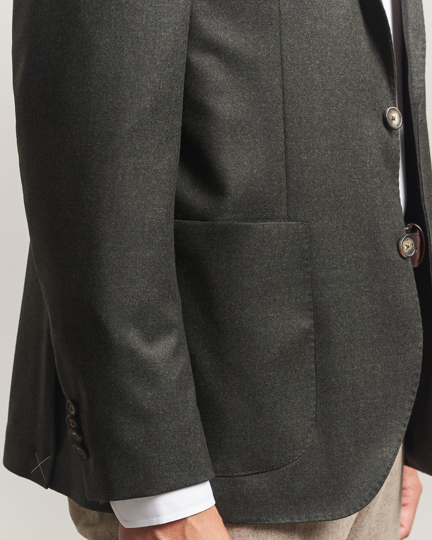 Herre | Blazere & jakker | Eton | Wool Flannel Soft Jacket Dark Green