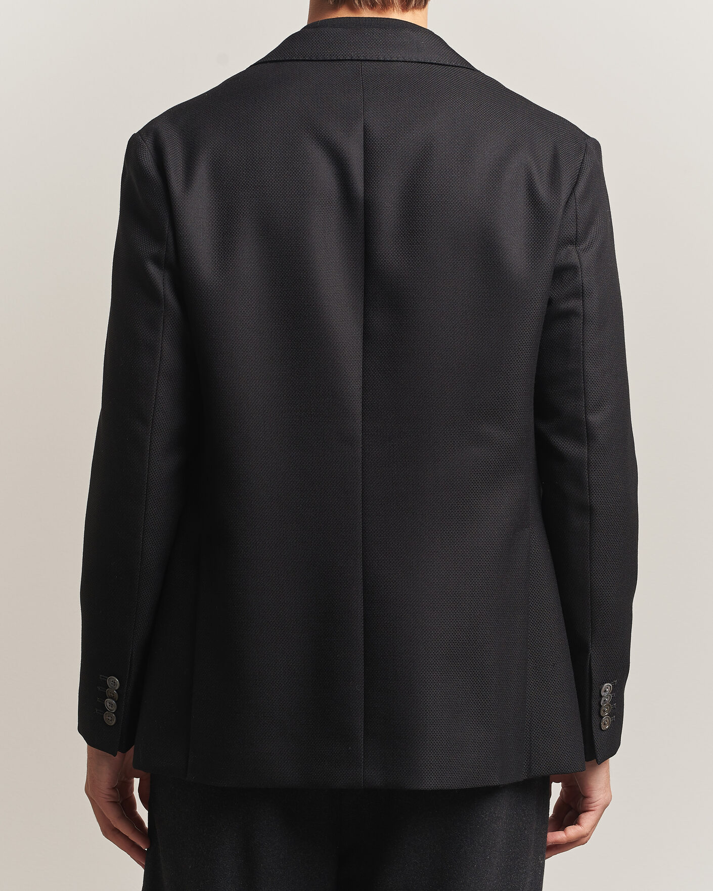 Herre | Blazere & jakker | Eton | Double Breasted Hopsack Soft jacket Black