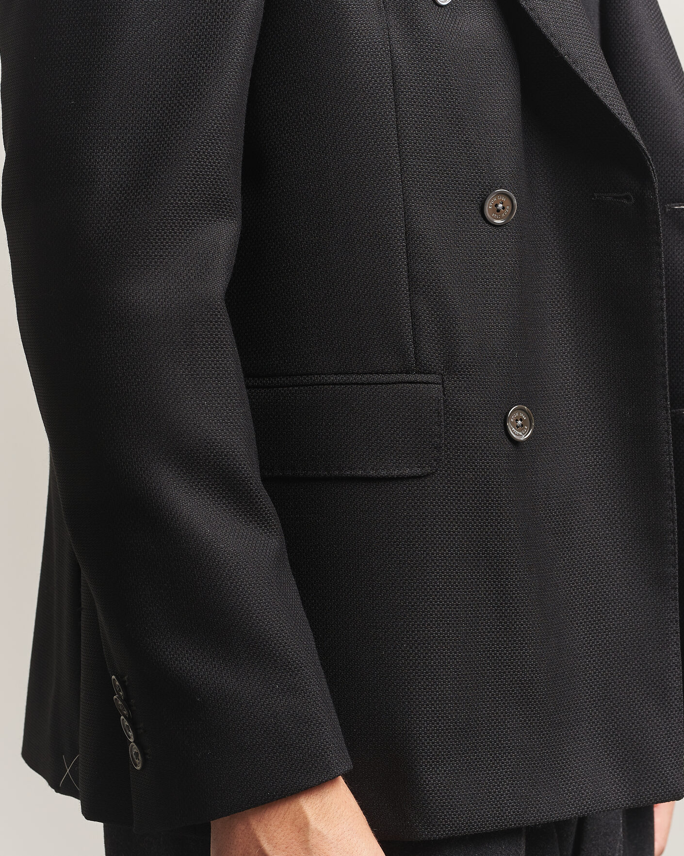 Herre | Blazere & jakker | Eton | Double Breasted Hopsack Soft jacket Black