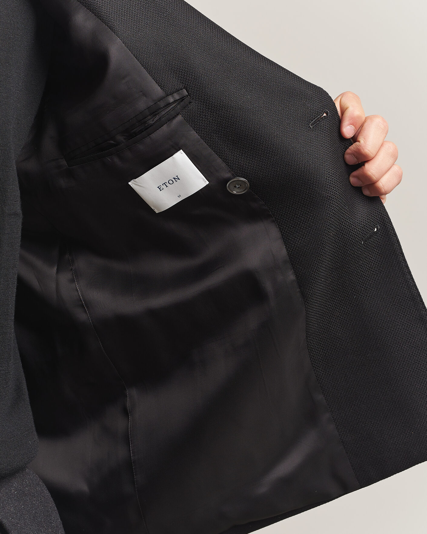 Herre | Blazere & jakker | Eton | Double Breasted Hopsack Soft jacket Black