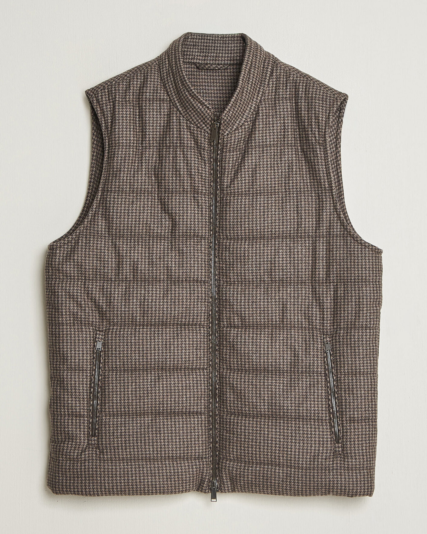 Herre | Veste | Eton | Wool/Cashmere Padded Vest Brown