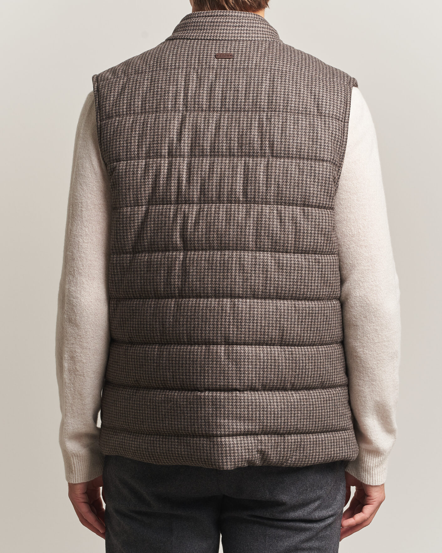 Herre | Veste | Eton | Wool/Cashmere Padded Vest Brown