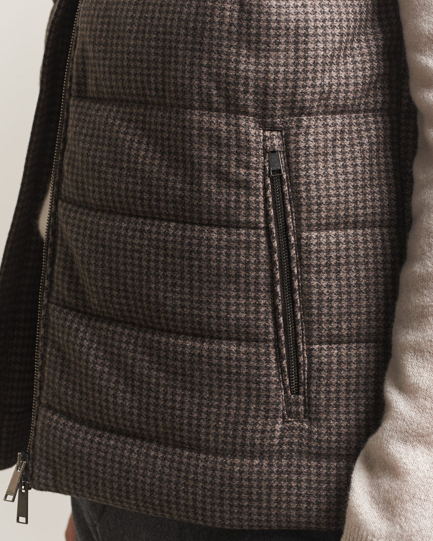 Herre | Veste | Eton | Wool/Cashmere Padded Vest Brown