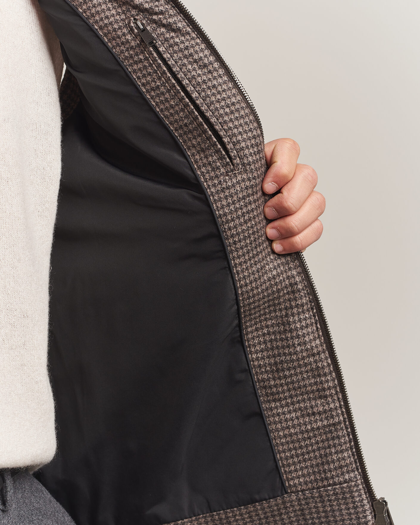 Herre | Veste | Eton | Wool/Cashmere Padded Vest Brown