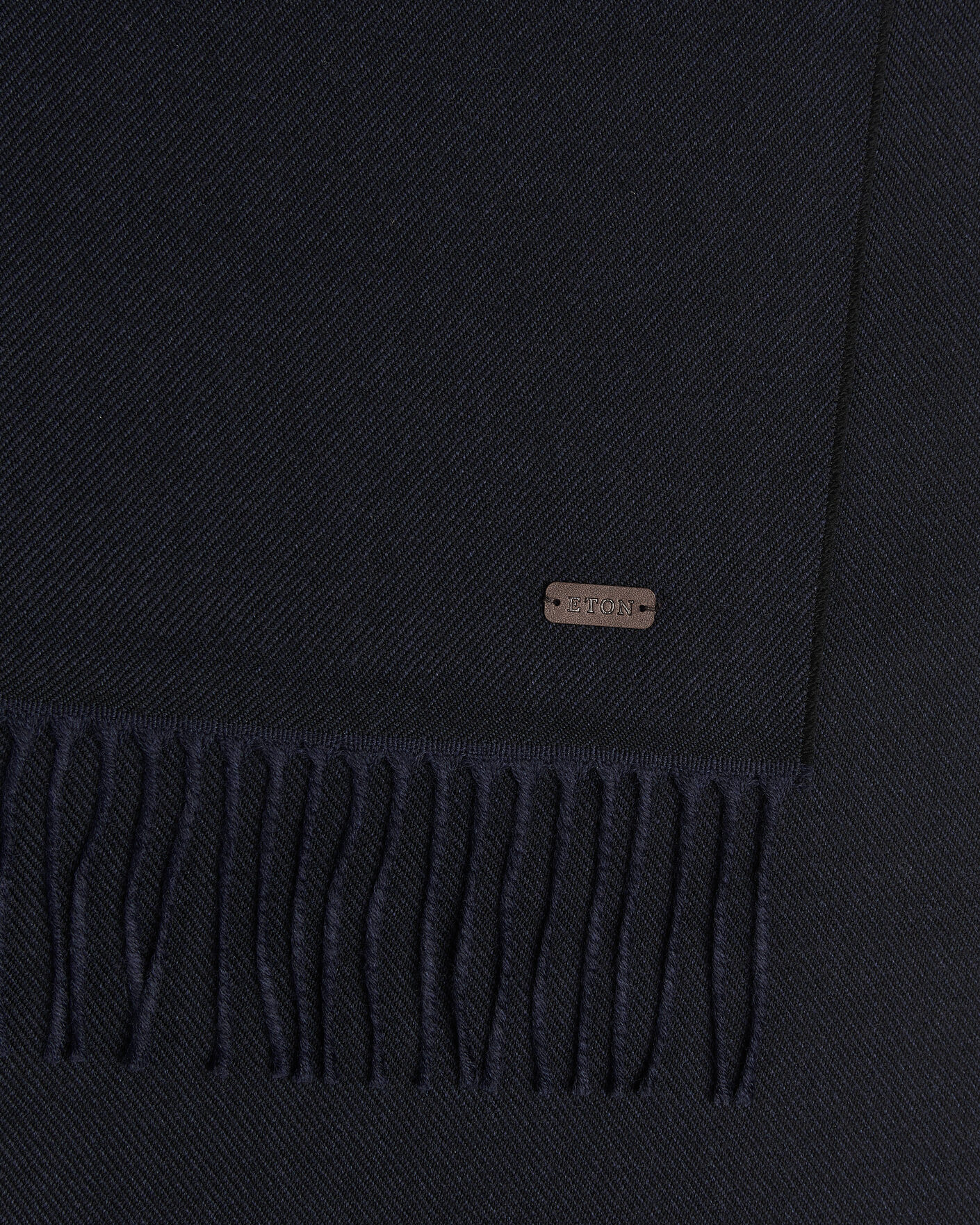 Herre | Halstørklæder | Eton | Twill Merino Wool Scarf Navy Blue