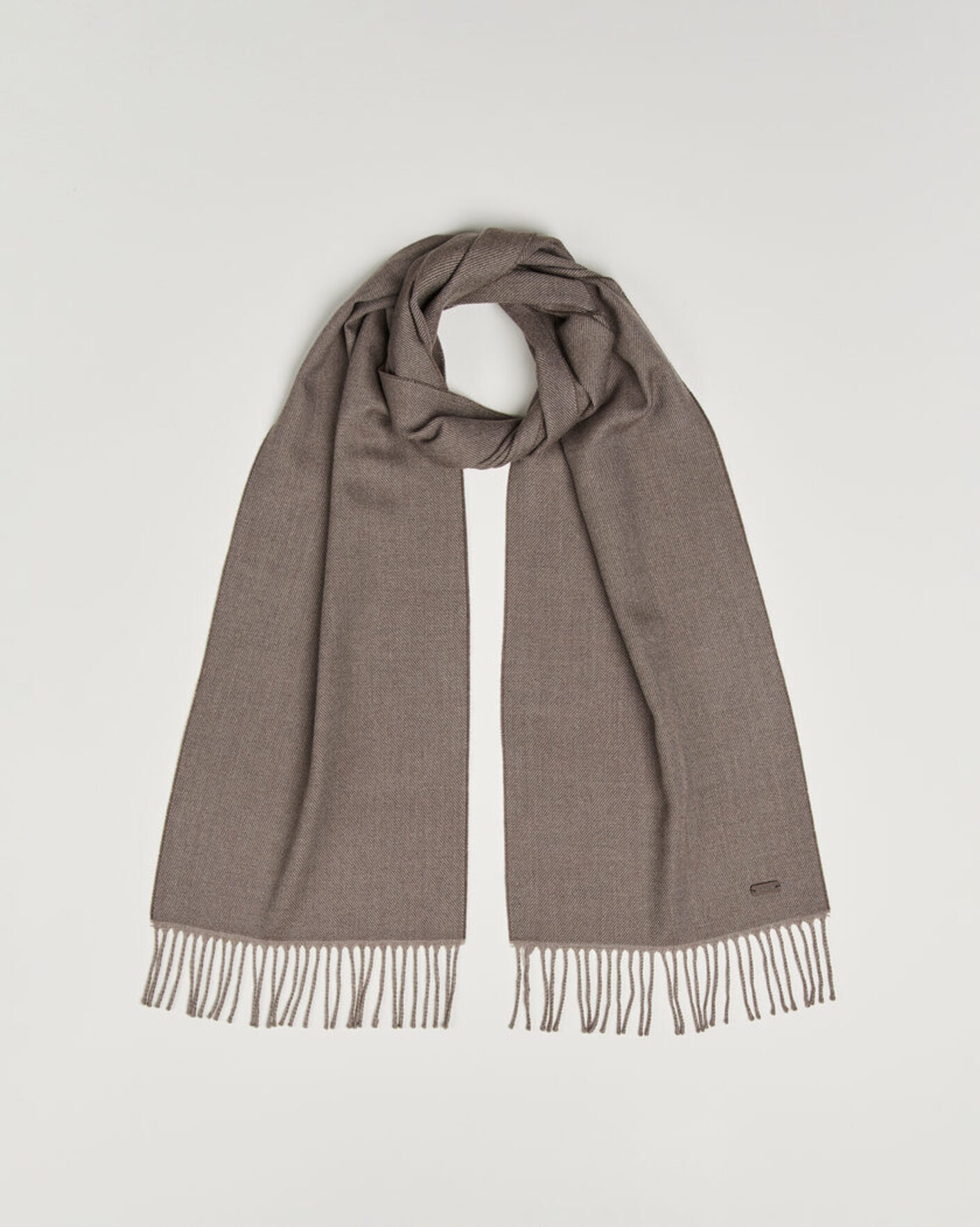 Herre | Halstørklæder | Eton | Twill Merino Wool Scarf Brown