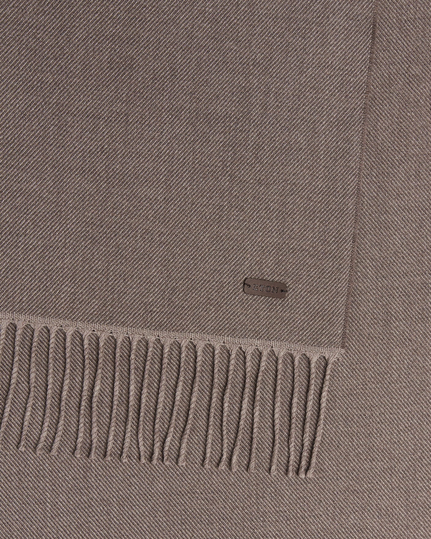 Herre | Halstørklæder | Eton | Twill Merino Wool Scarf Brown