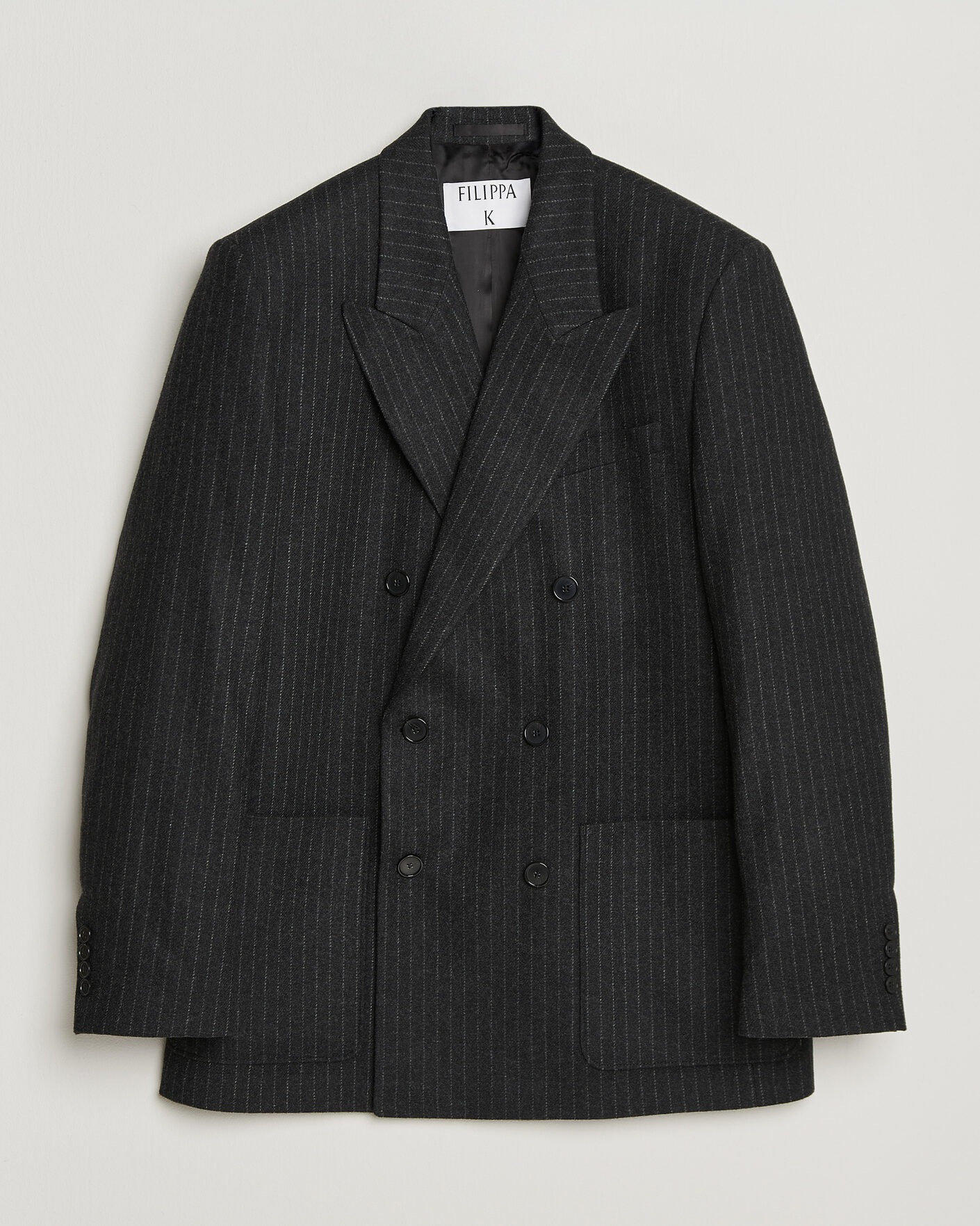 Herre | Blazere & jakker | Filippa K | Michael Wool Flannel Pinstriped Blazer Anthracite