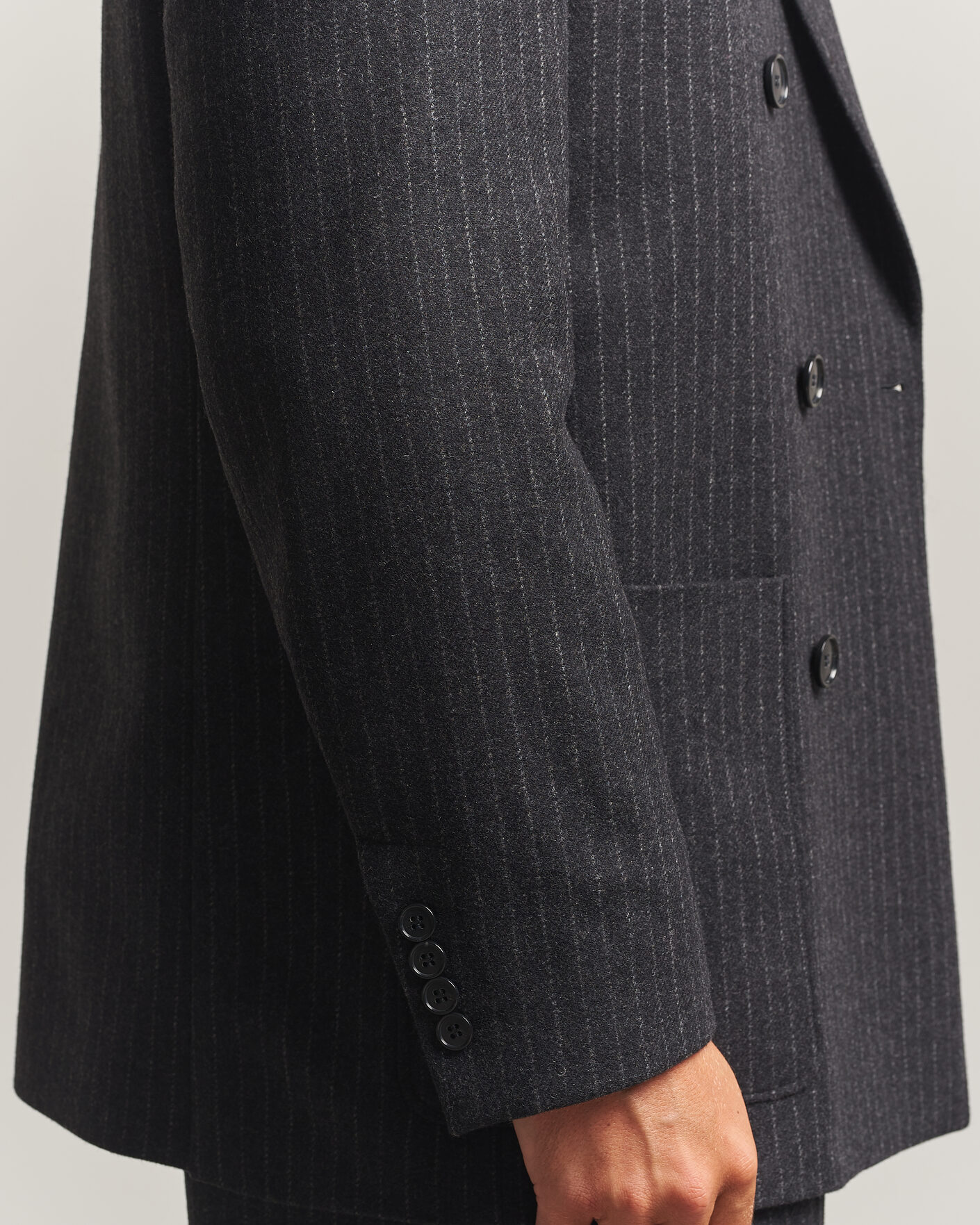 Herre | Blazere & jakker | Filippa K | Michael Wool Flannel Pinstriped Blazer Anthracite