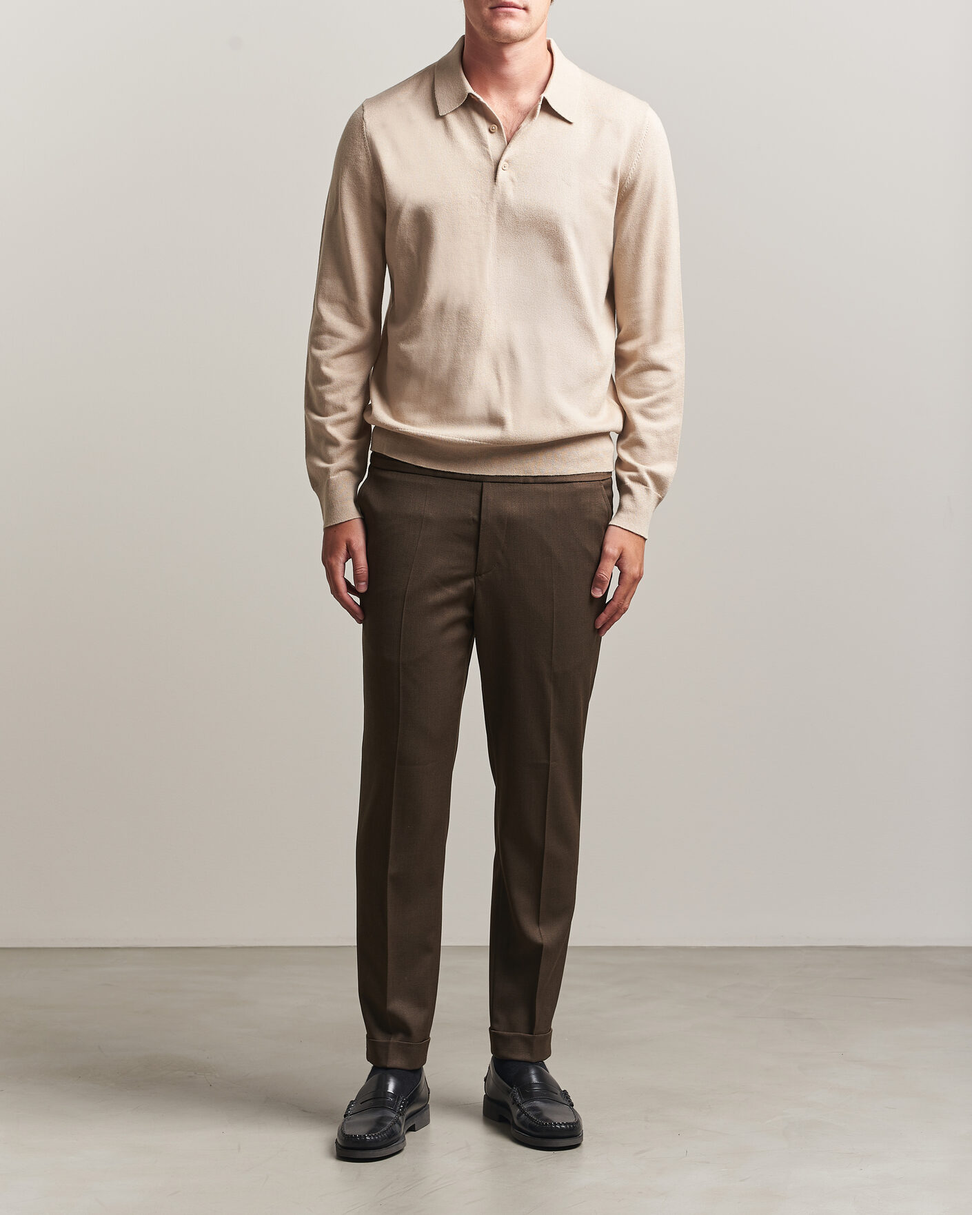 Herre | Bukser | Filippa K | Terry Wool Trousers Walnut Brown