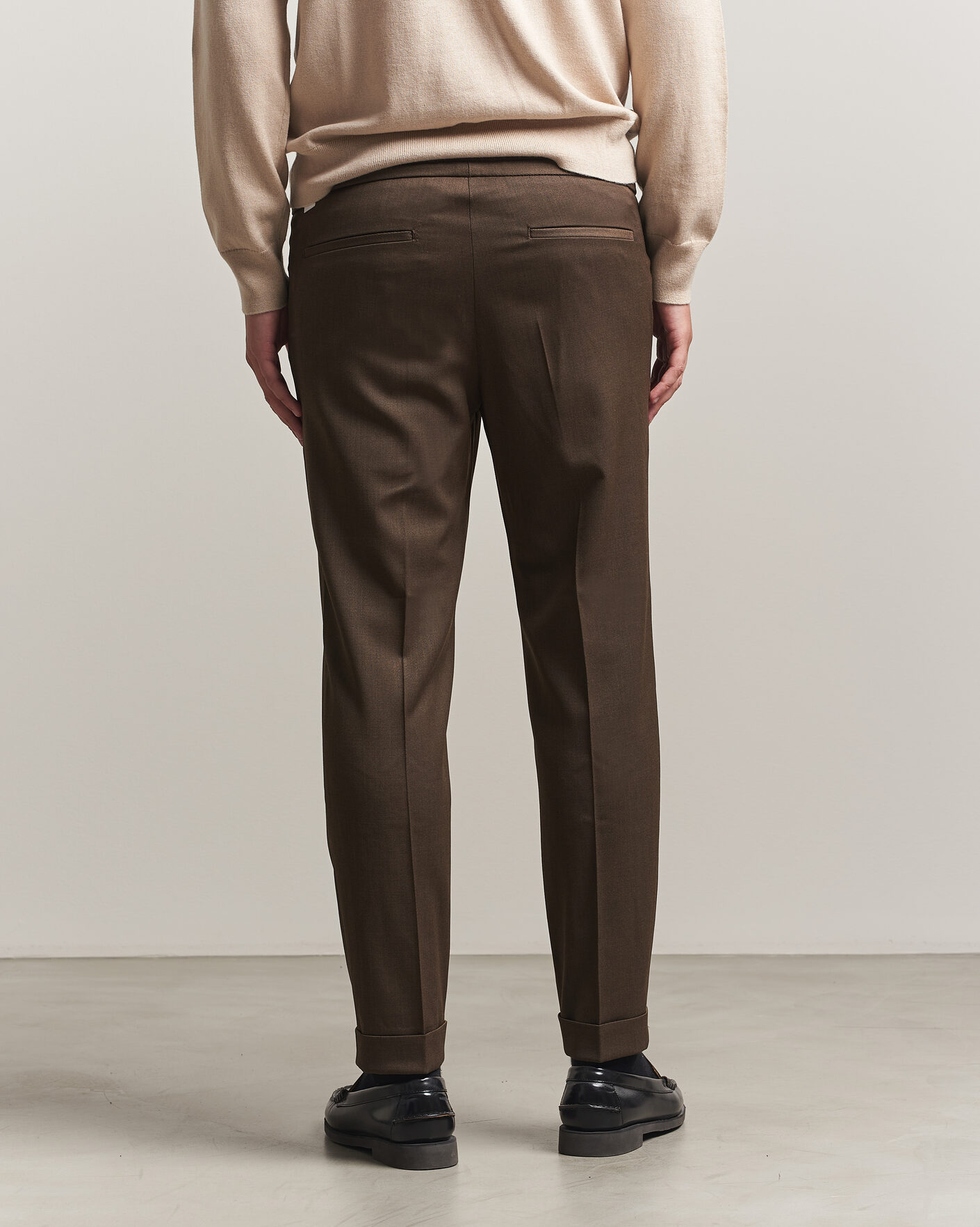 Herre | Bukser | Filippa K | Terry Wool Trousers Walnut Brown