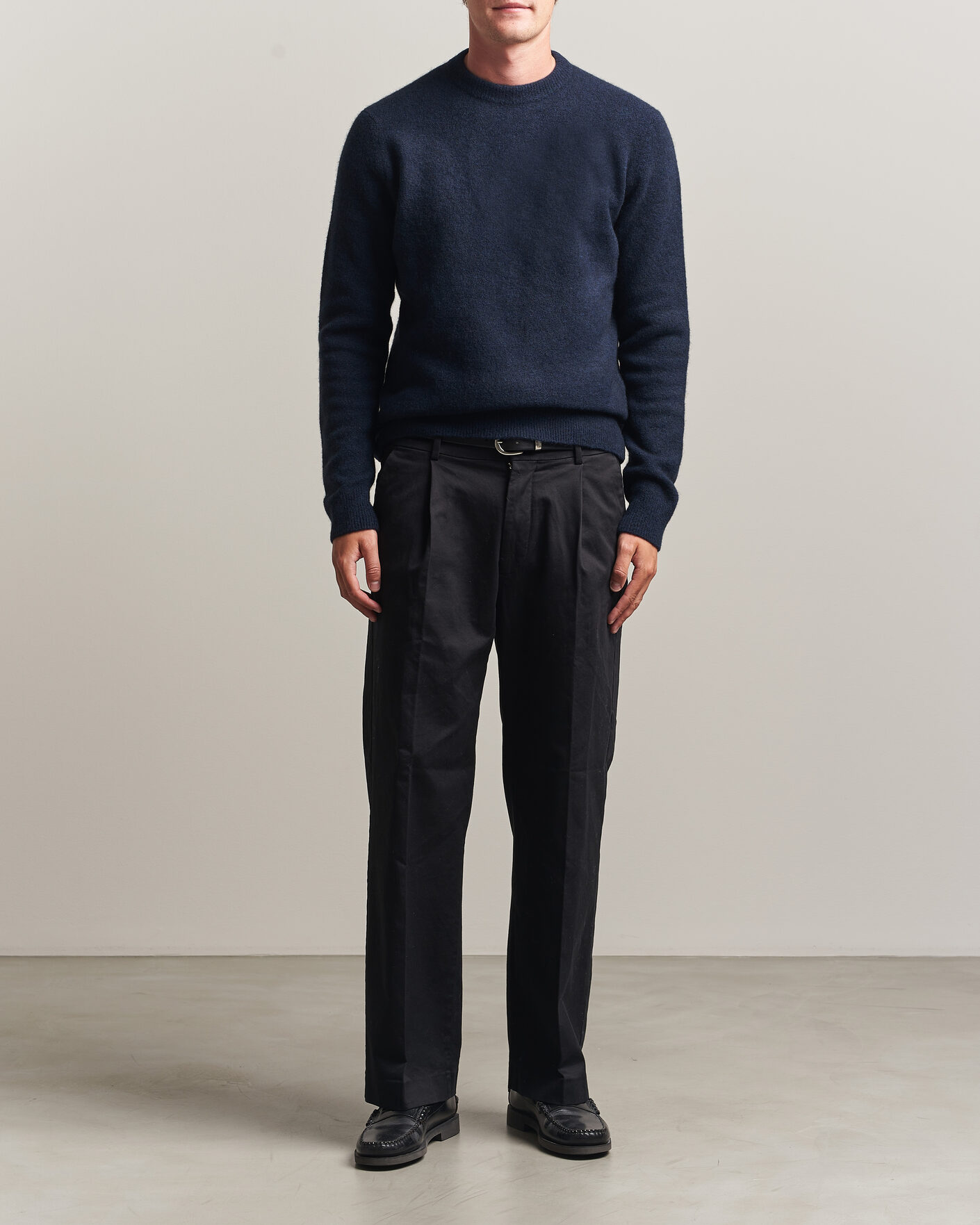 Herre | Trøjer | Filippa K | Yak Knitted Sweater Navy