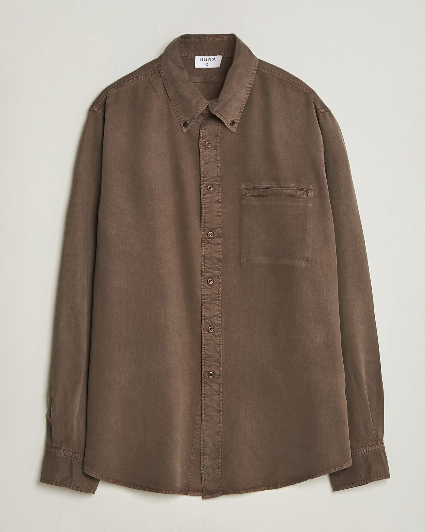 Herre | Skjorter | Filippa K | Zack Lyocell Shirt Ebony Brown