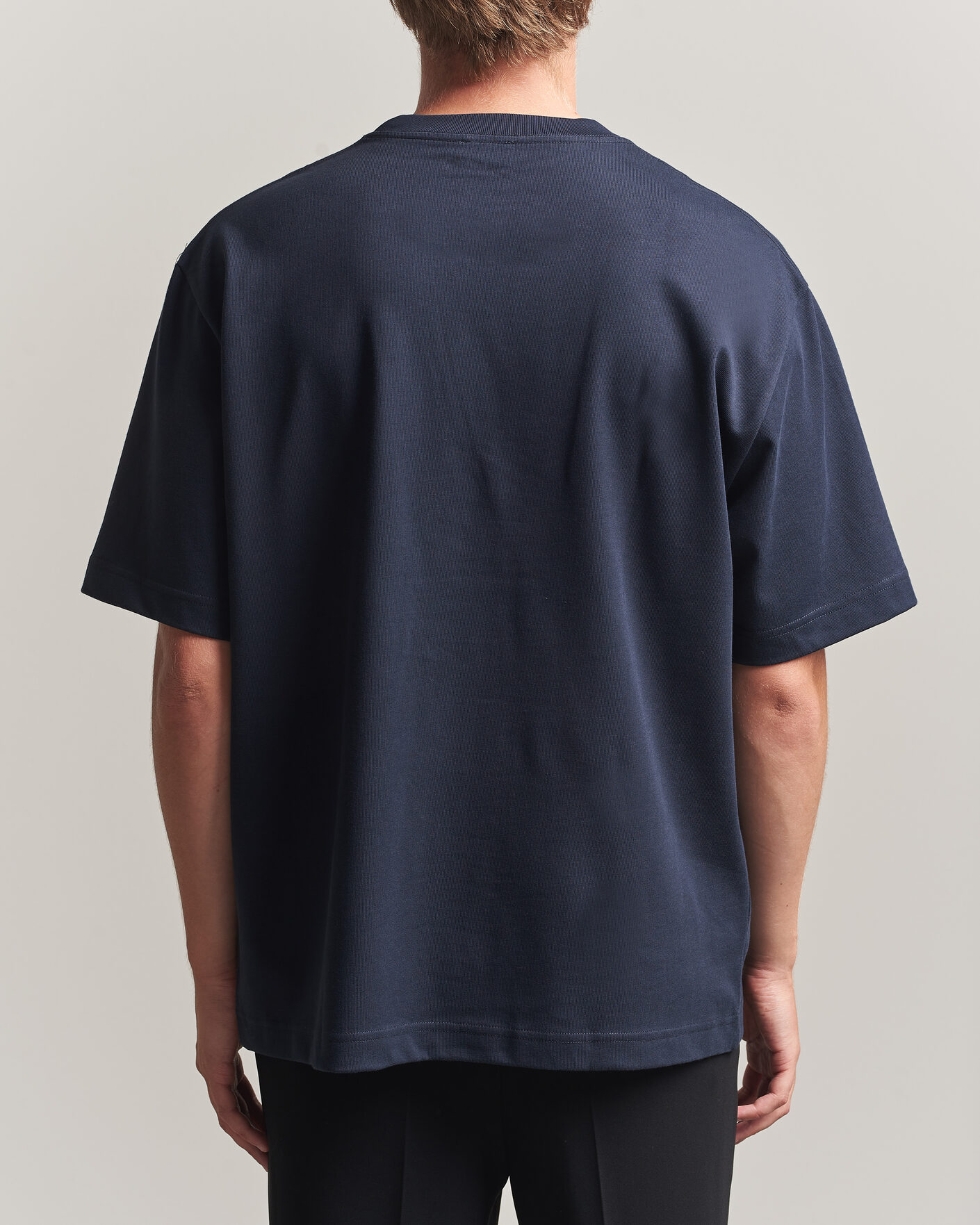 Herre | T-Shirts | Filippa K | Heavy Cotton Crew Neck T-Shirt Night Blue