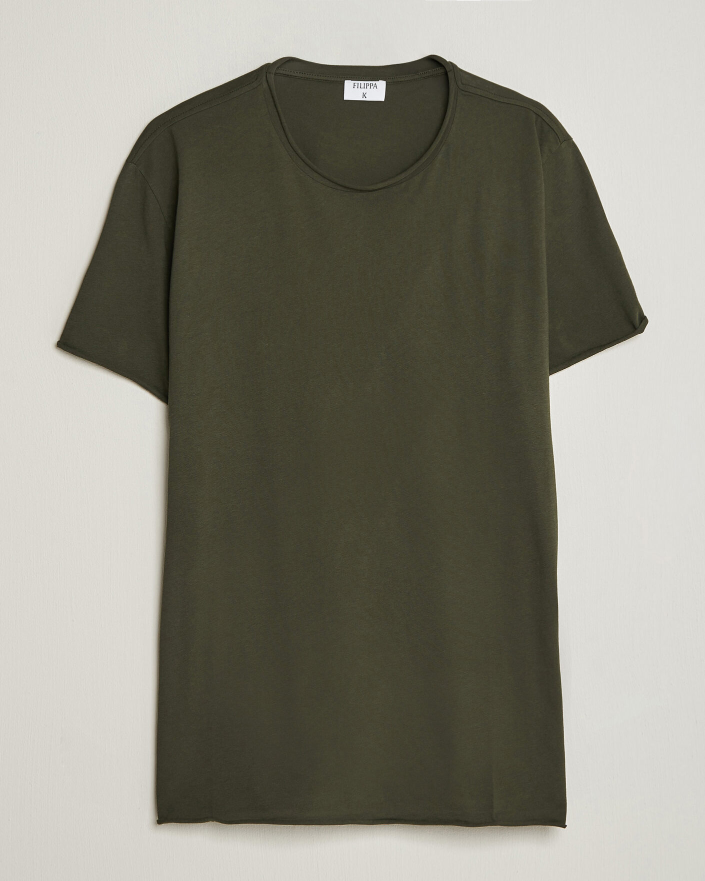 Herre | T-Shirts | Filippa K | Roll Neck Crew Neck T-Shirt Night Green