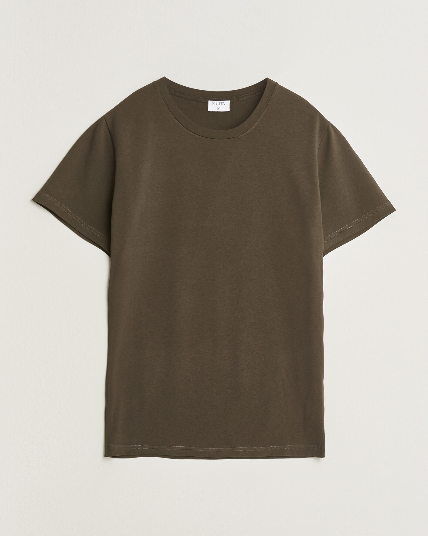 Herre | T-Shirts | Filippa K | Soft Lycra T-Shirt Ebony Brown